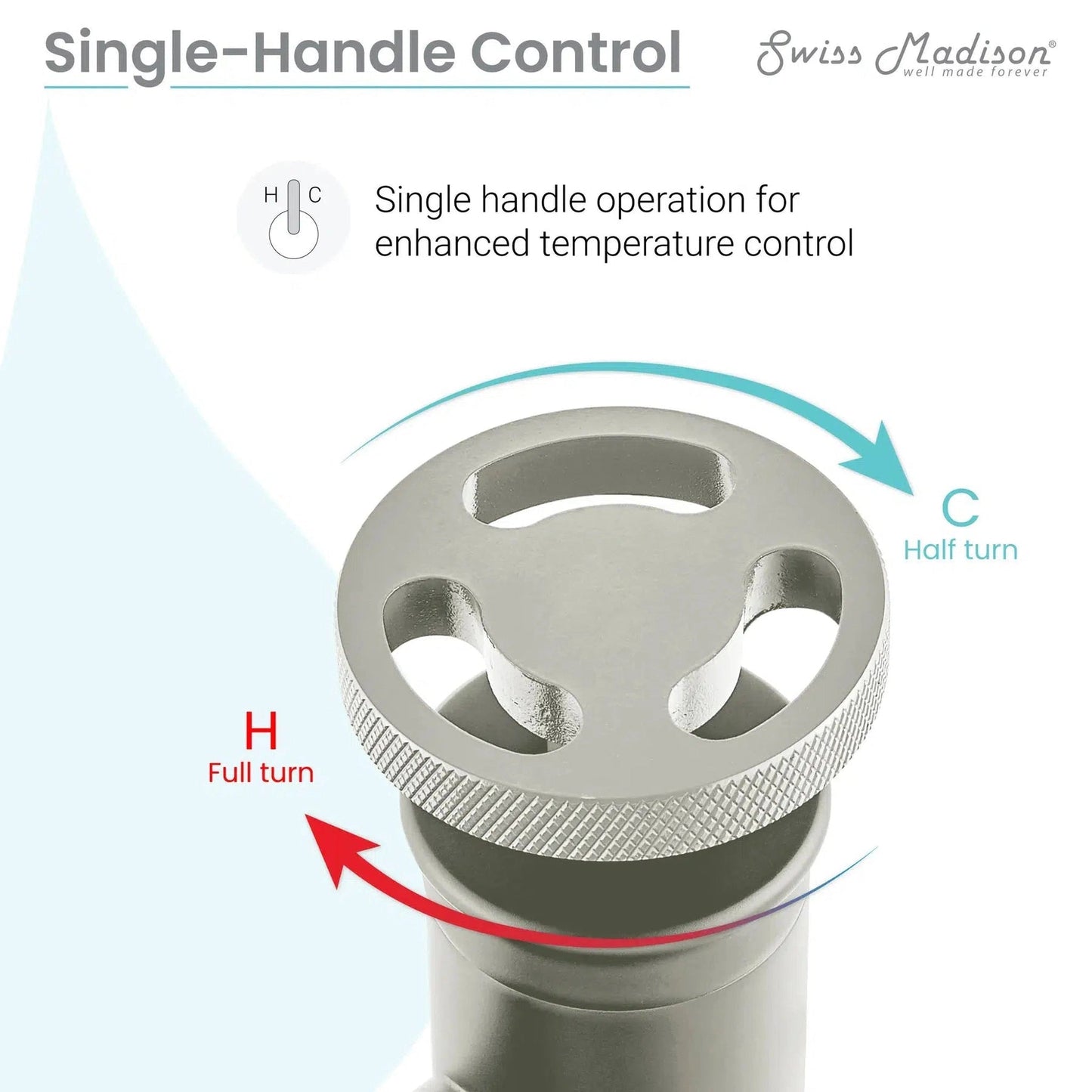 Swiss Madison Avallon 7" Single-Handle Brushed Nickel Bathroom Faucet With 1.2 GPM Flow Rate