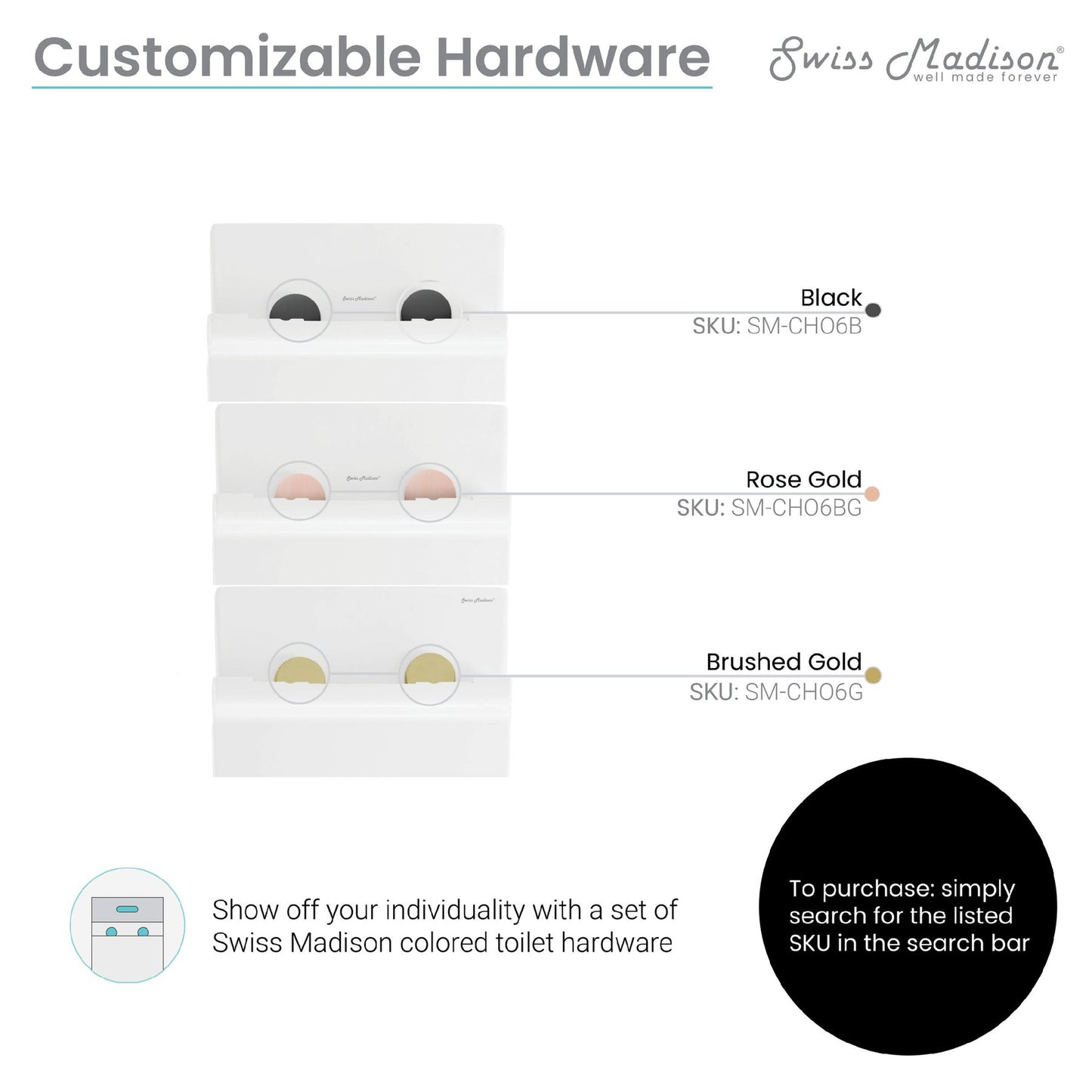 Swiss Madison Concorde 14" x 14" Glossy White Elongated Square Wall-Hung Toilet Bowl