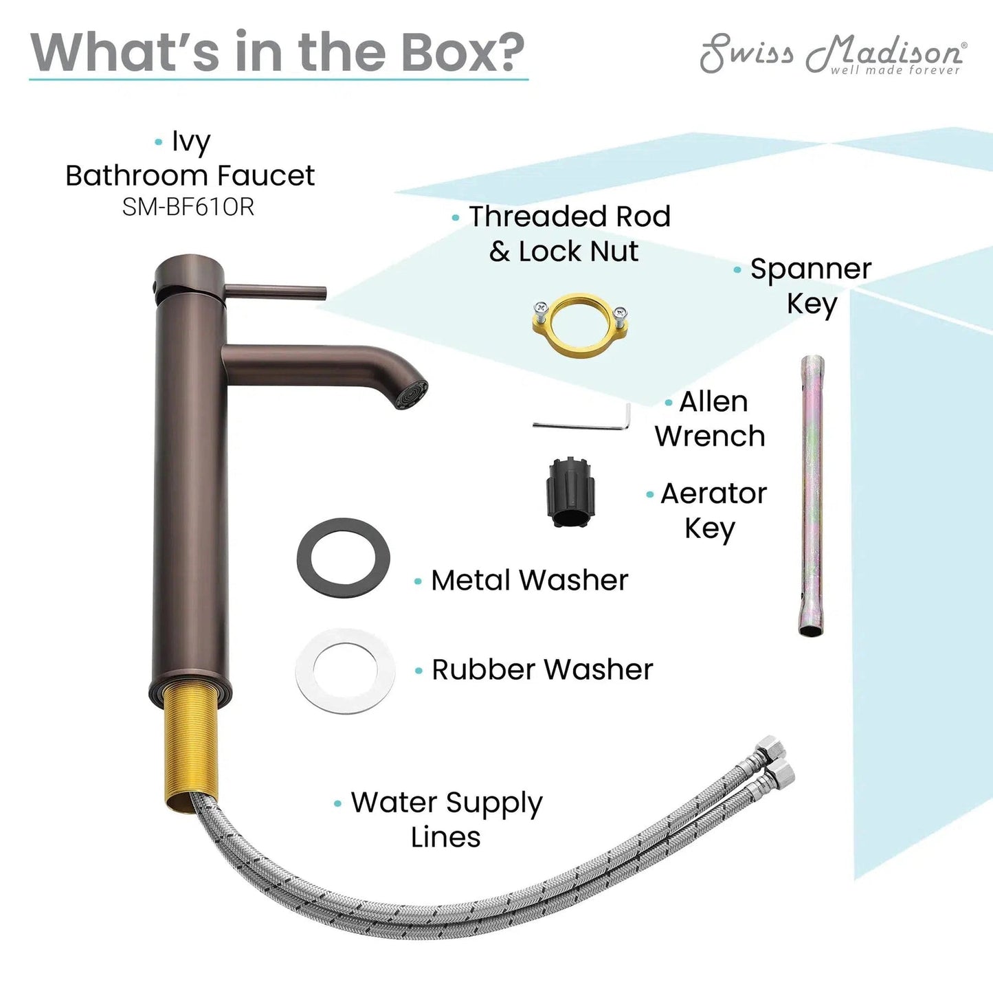 Swiss Madison Ivy 13" Single-Handle Oil Rubbed Bronze Bathroom Faucet With 1.2 GPM Flow Rate