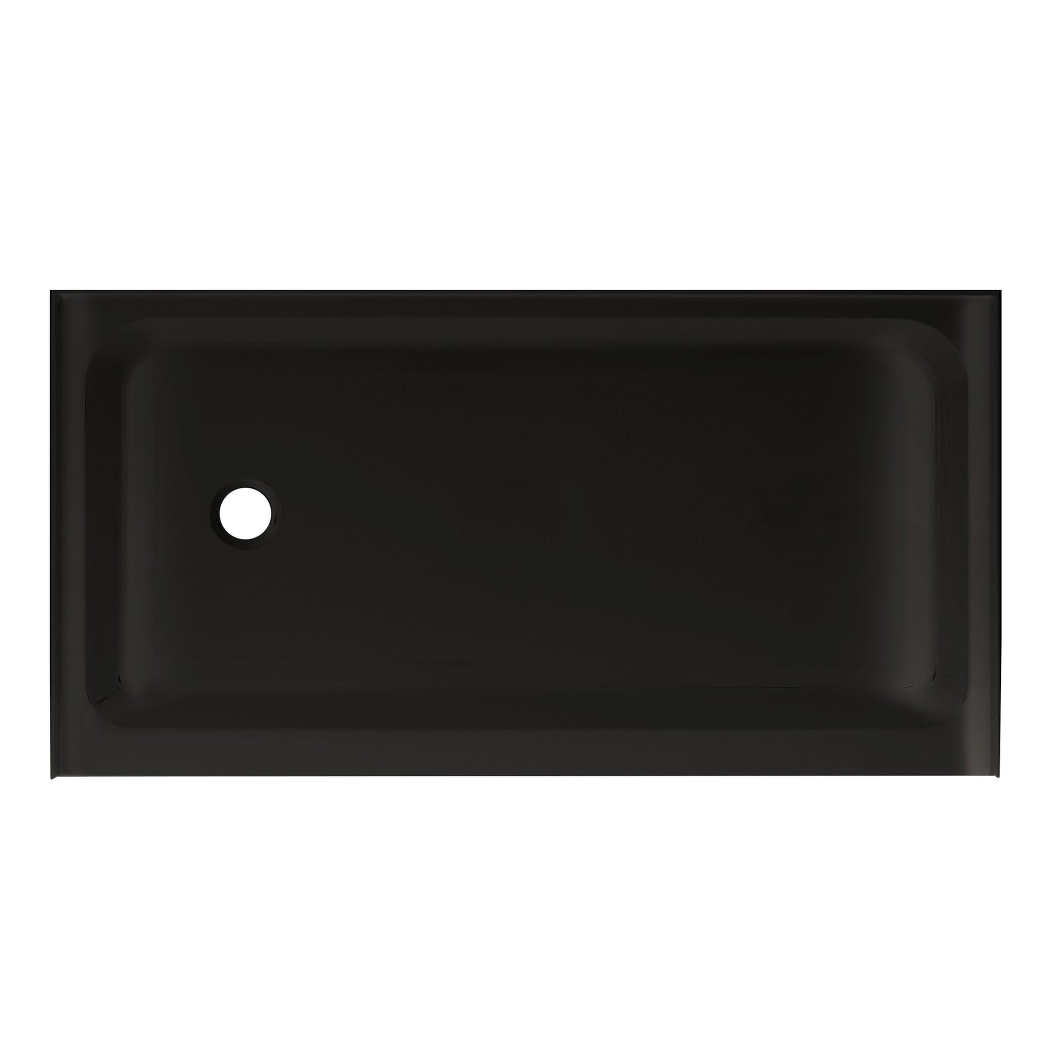 Swiss Madison Voltaire 60" x 32" ThreeWall Alcove Black LeftHand Dra