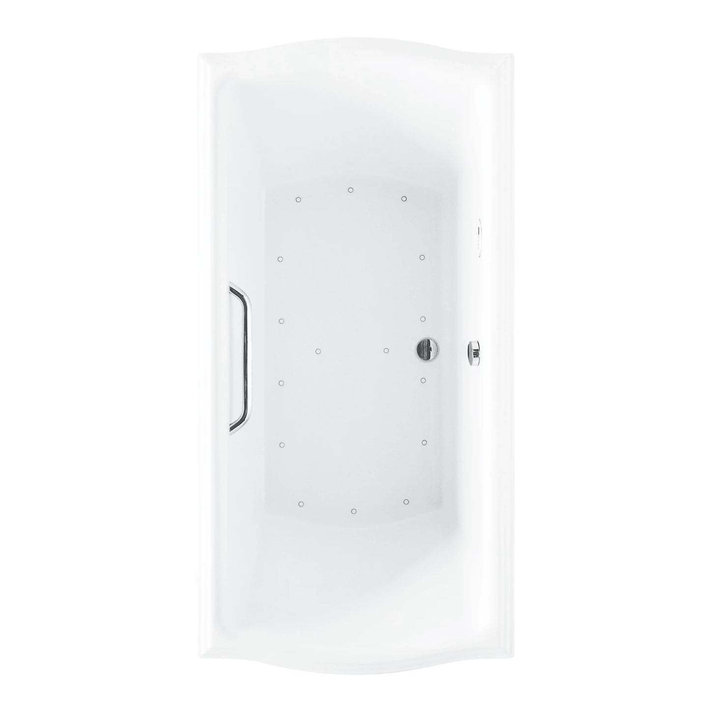 TOTO Clayton 66" x 36" Acrylic Left Blower Air Bath With Brushed Nickel Grab Bar