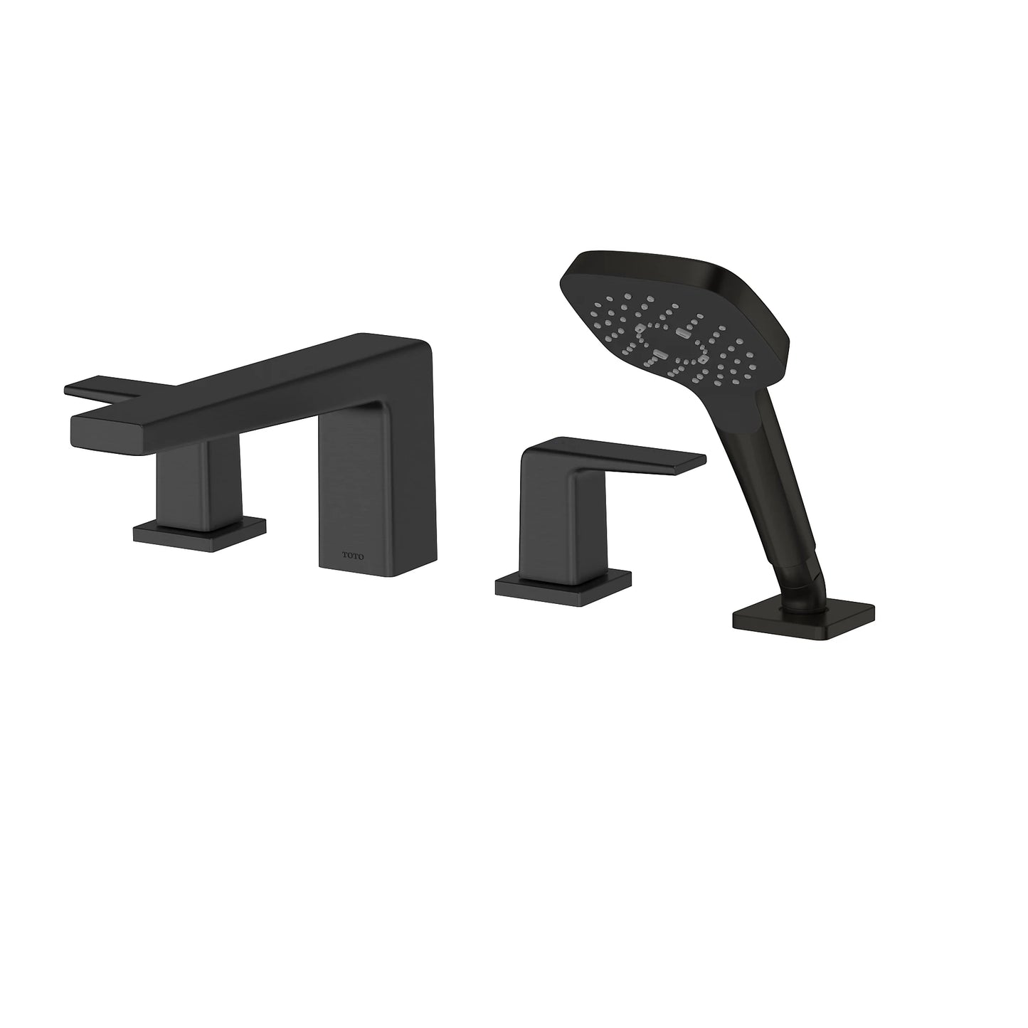 TOTO GB Matte Black Four-Hole Roman Tub Filler Trim