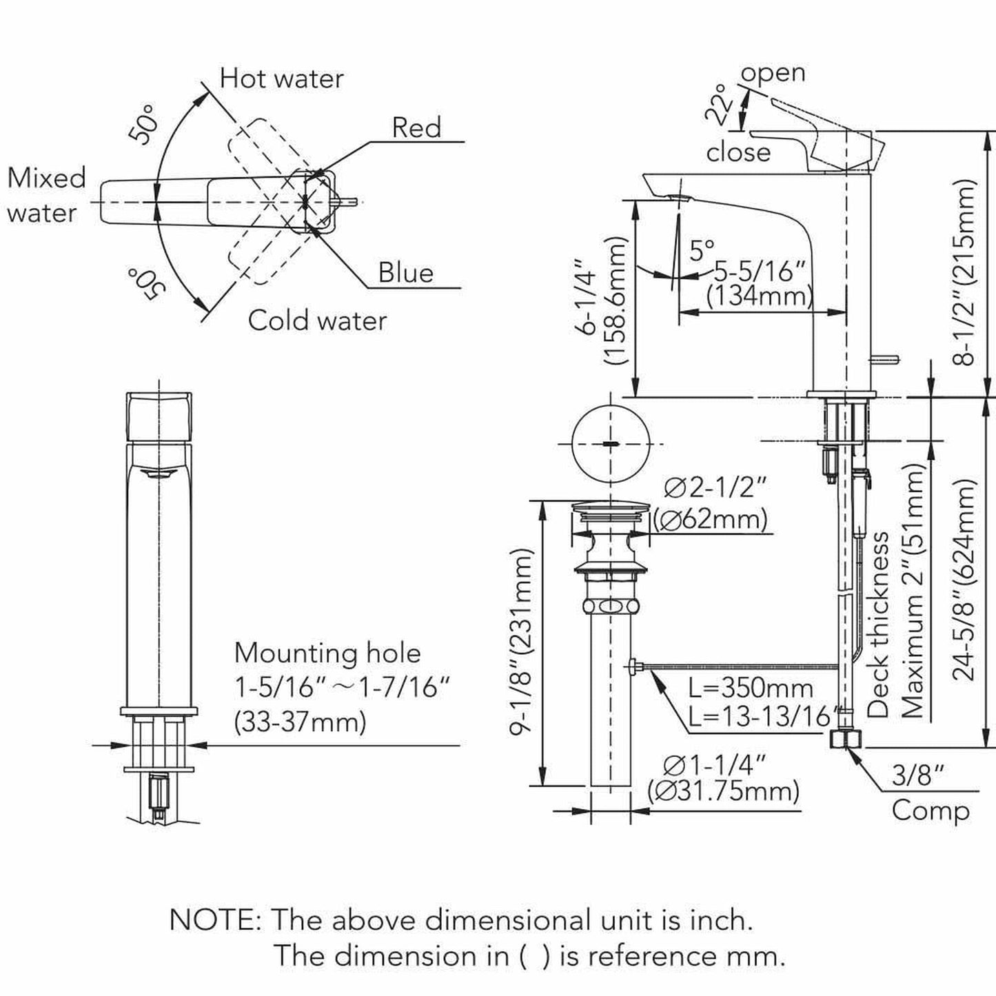 TOTO GE Polished Bronze 1.2 GPM Single-Handle Semi-Vessel Bathroom Sink Faucet With Comfort Glide