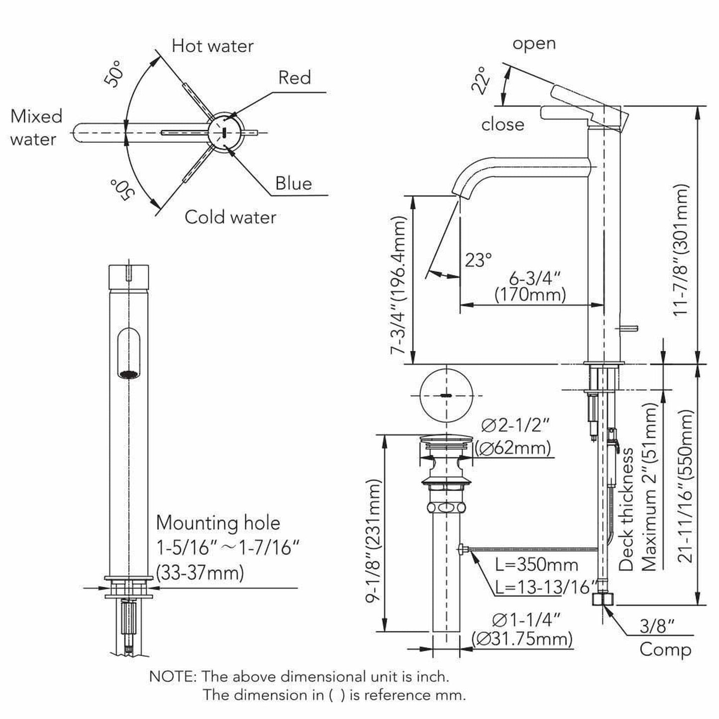 TOTO GF Polished Bronze 1.2 GPM Single-Handle Vessel Bathroom Sink Faucet With Comfort Glide