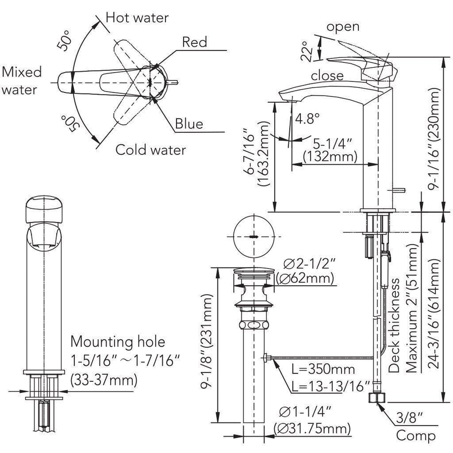TOTO GM 1.2 GPM Polished Nickel Single-Handle Semi-Vessel Bathroom Sink Faucet With Comfort Glide