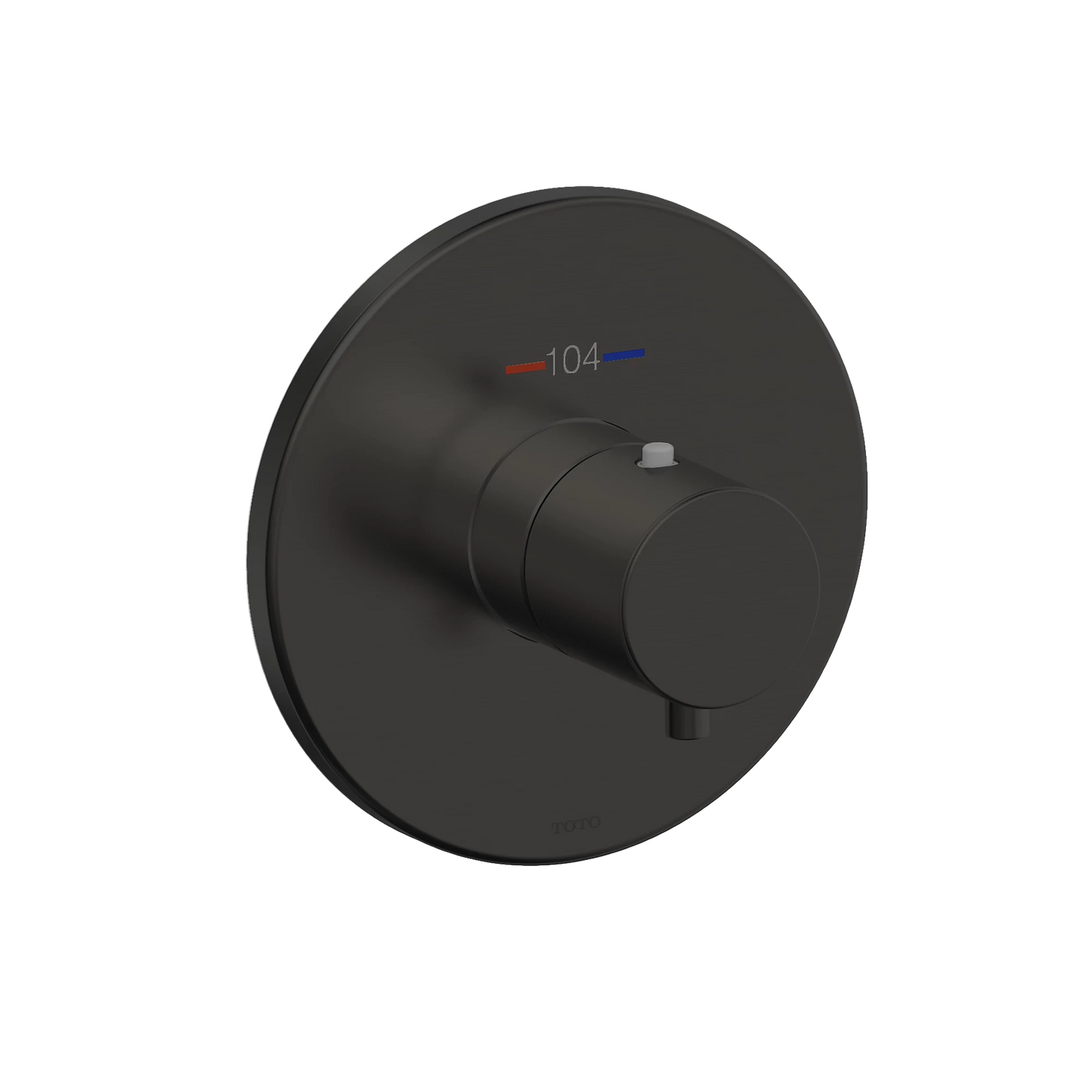 TOTO Matte Black Round Thermostatic Mixing Valve Trim