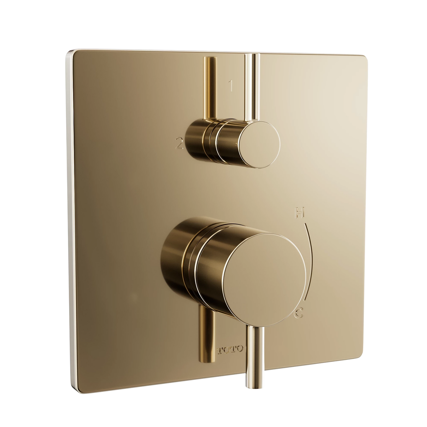 TOTO Polished Bronze Made Square Pressure Balance Valve With Diverter Trim