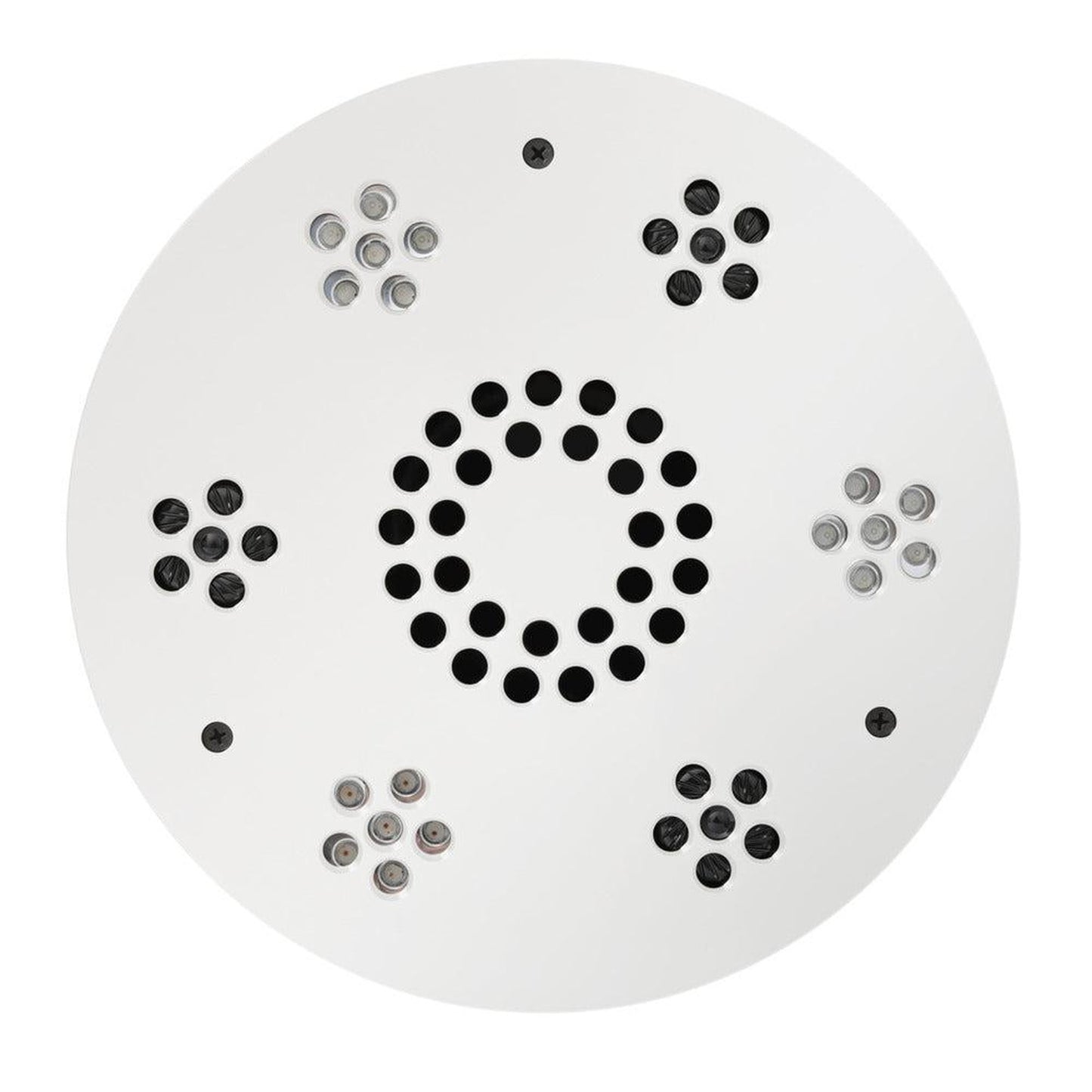 ThermaSol 10" White Finish Round Serenity Essential Light and Music System Modern