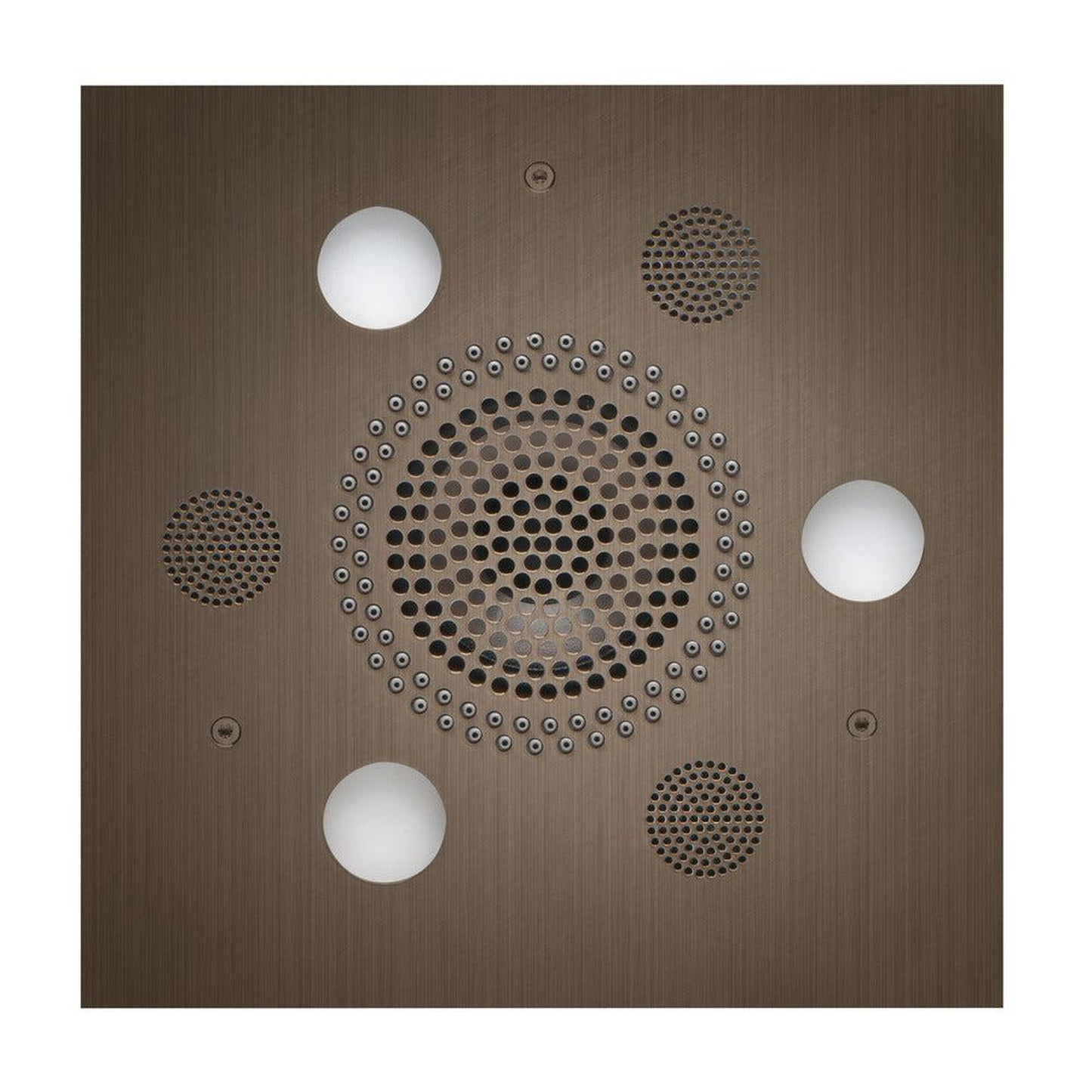 ThermaSol 10" x 10" Antique Nickel Finish Square Serenity Advanced Light, Sound and Rain System