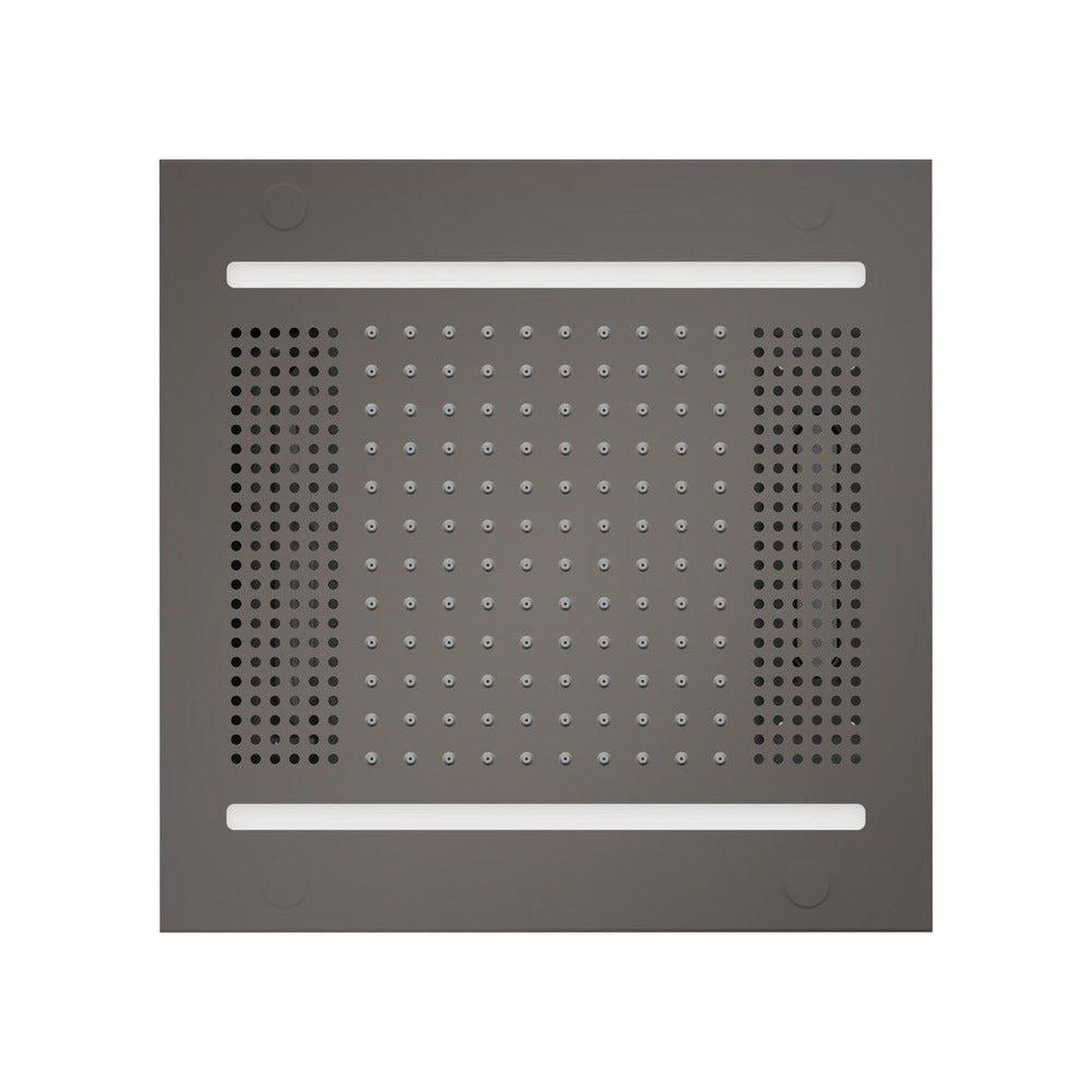 ThermaSol 14" x 14" Black Nickel Finish Hydrovive Light, Sound and Rain System