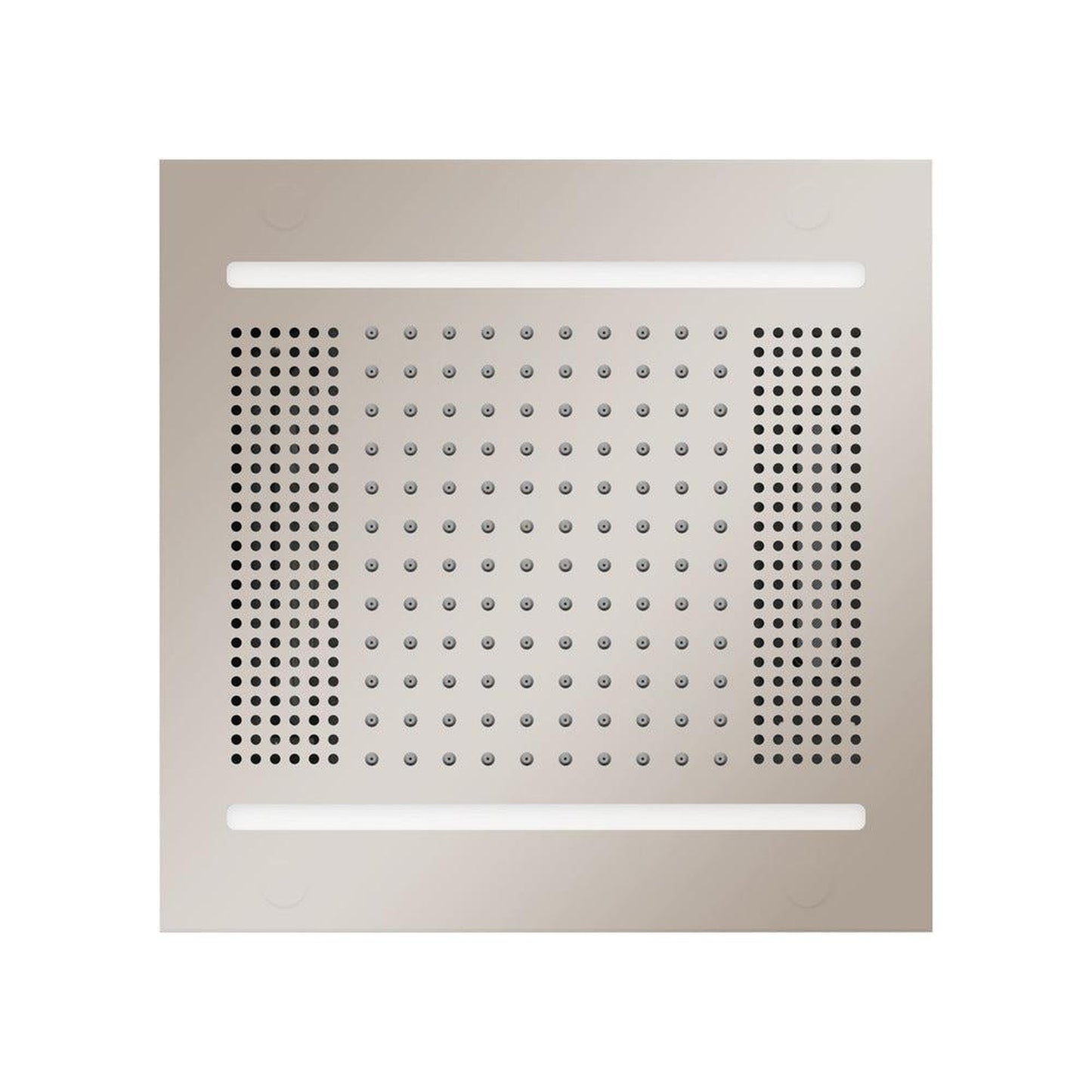 ThermaSol 14" x 14" Polished Nickel Finish Hydrovive Light, Sound and Rain System