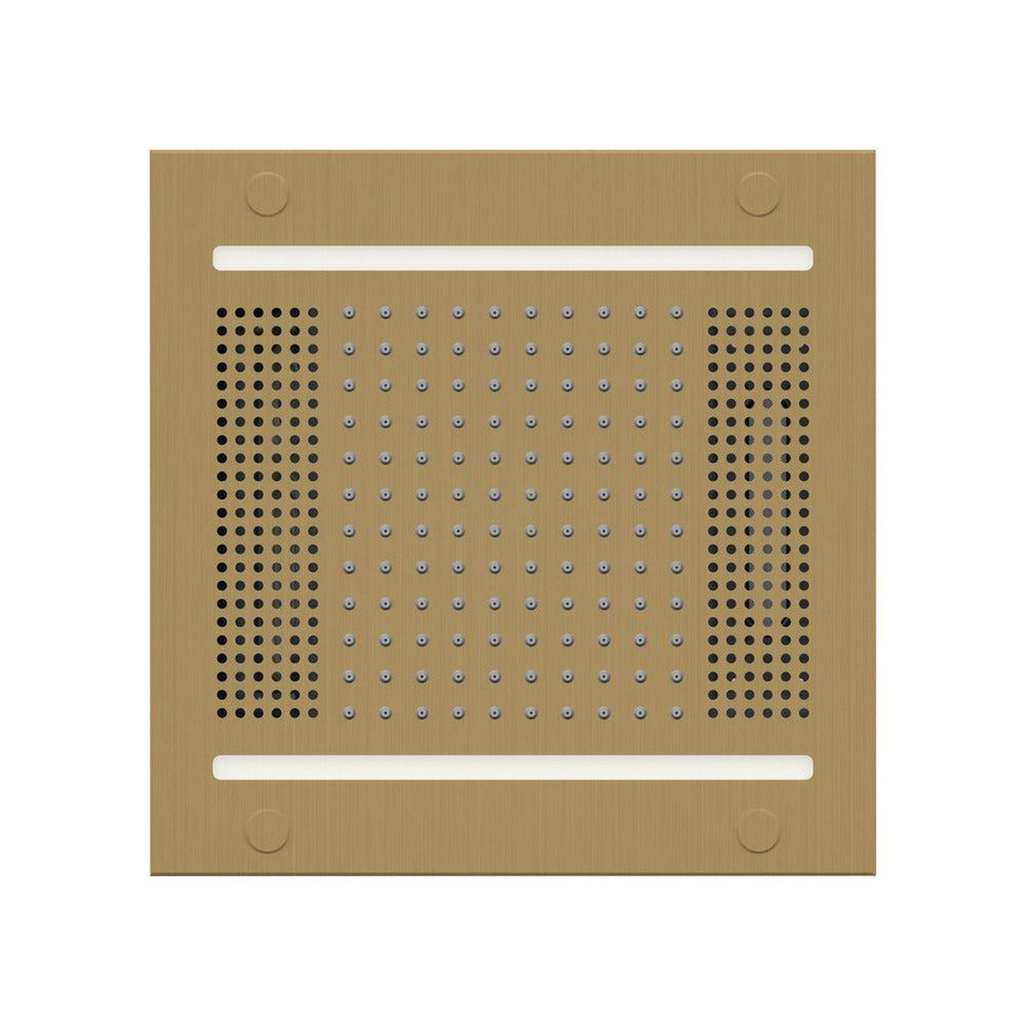 ThermaSol 14" x 14" Satin Brass Finish Hydrovive Light, Sound and Rain System