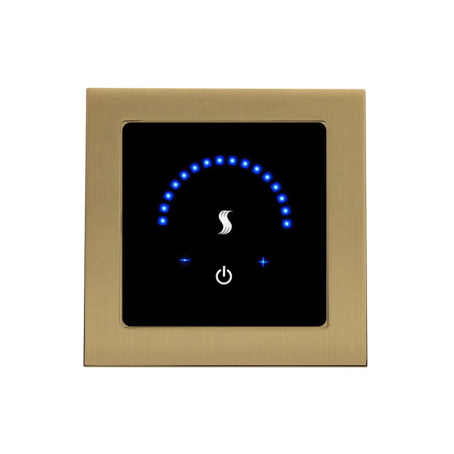 ThermaSol 4" Satin Brass Finish Recessed MicroTouch Controller - Square