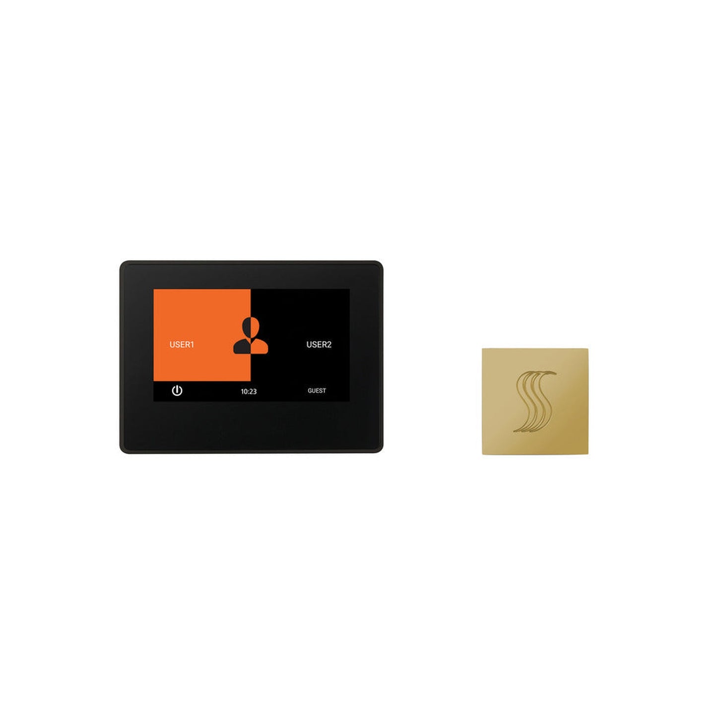 ThermaSol 7" Polished Brass Finish ThermaTouch Control and Square SteamVection