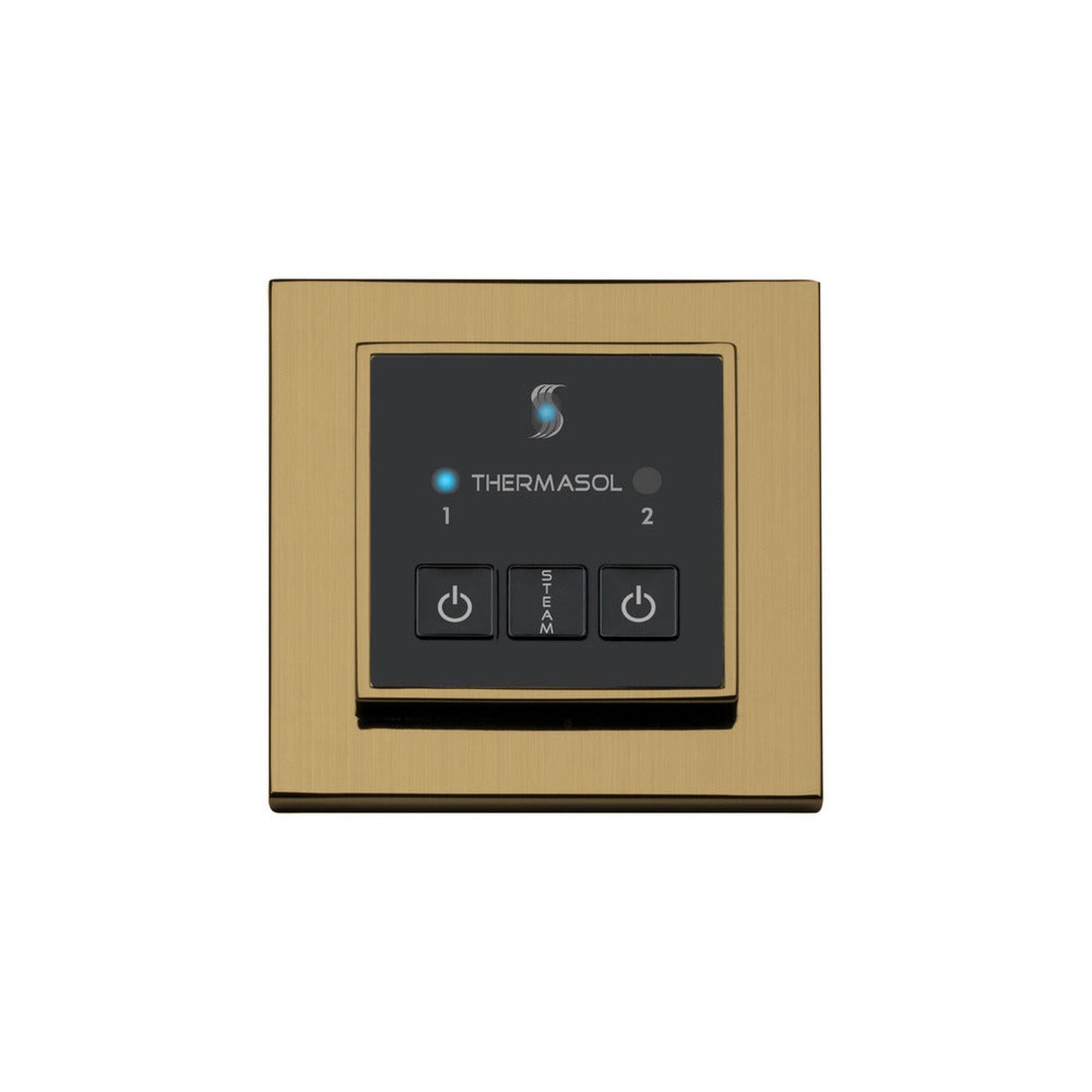 ThermaSol Satin Brass Finish Easy Start Steam Control - Square