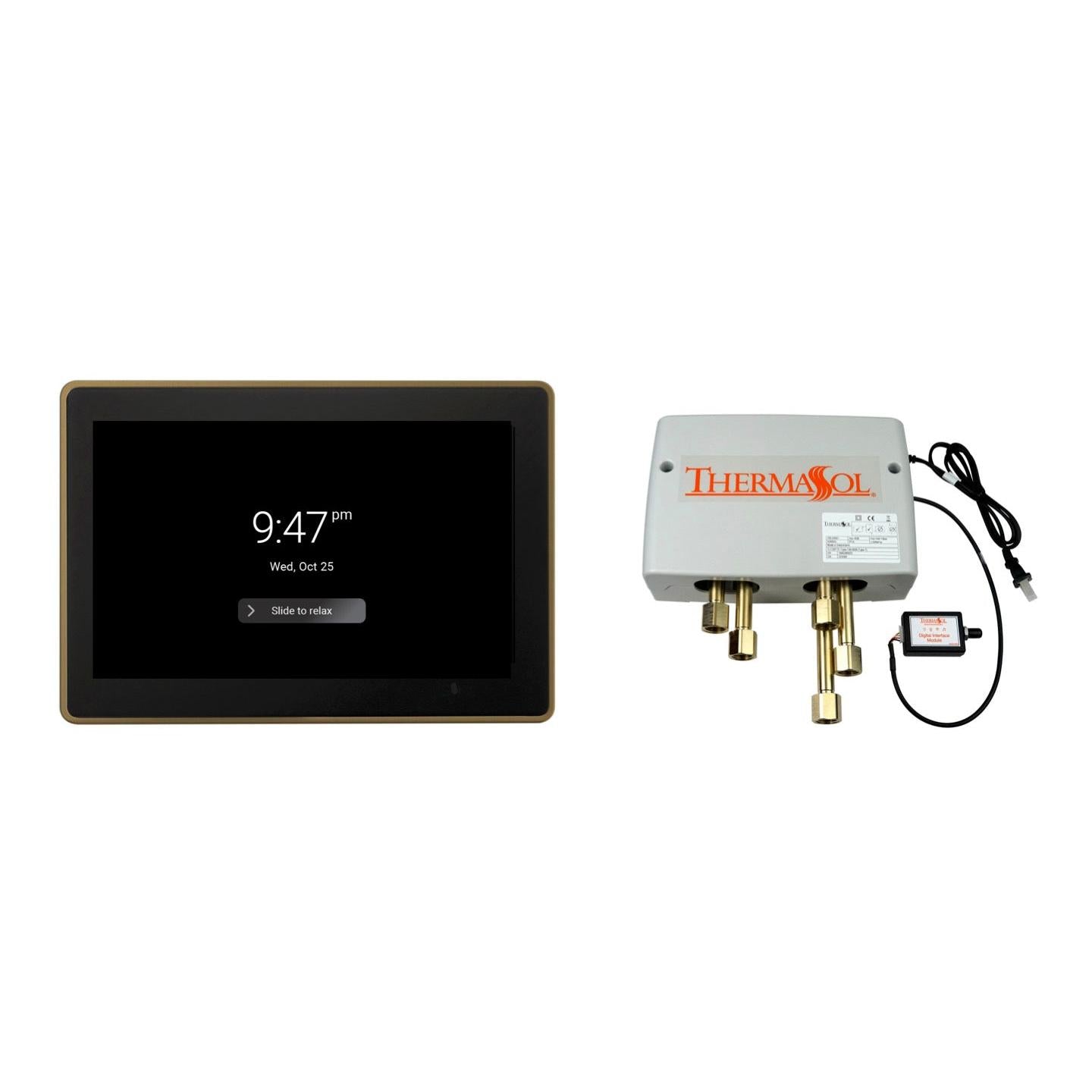 Thermasol ThermaTouch2 15 Control Satin Brass Digital Shower Package