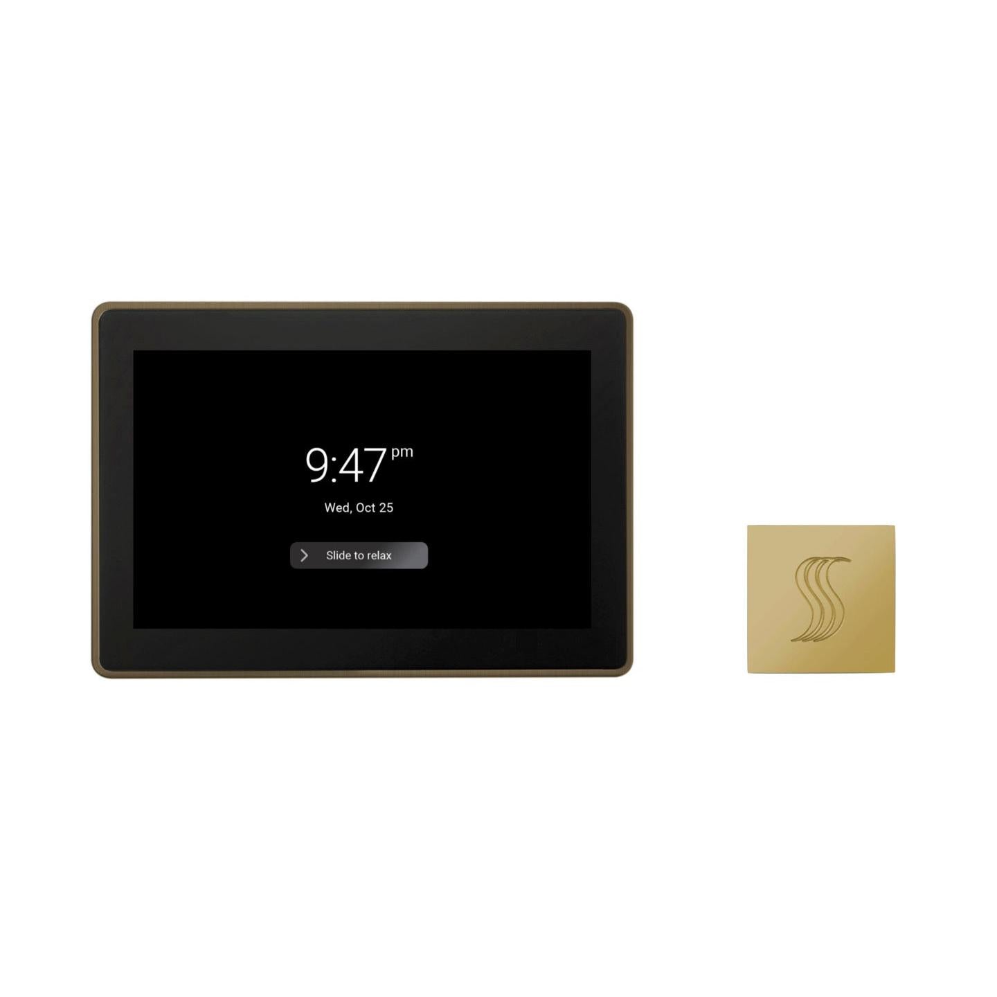 Thermasol ThermaTouch2 15 Control Square Polished Brass Steam Head Kit