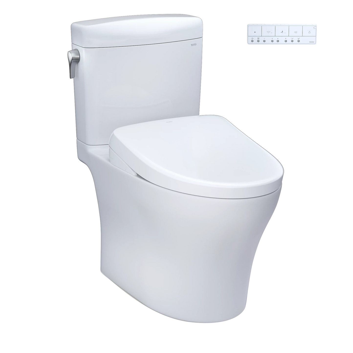 TOTO Aquia IV Cube Cotton Washlet S7A Auto Flush Two Piece Toilet