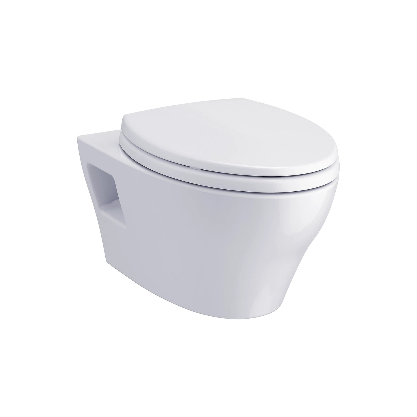 TOTO EP Matte Silver Wall-hung Dual-Flush Toilet With Duofit In-Wall Tank Kit