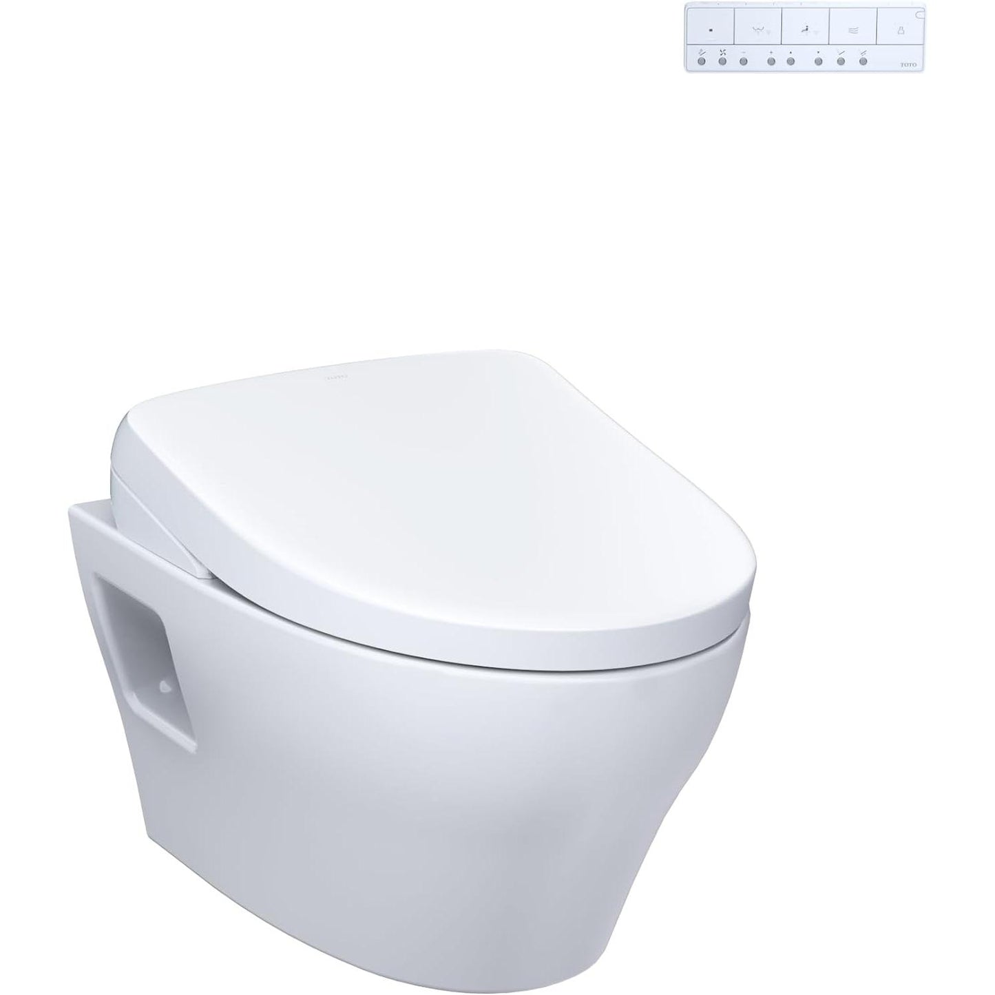 TOTO EP Matte Silver Washlet With S7 Wall-hung Toilet
