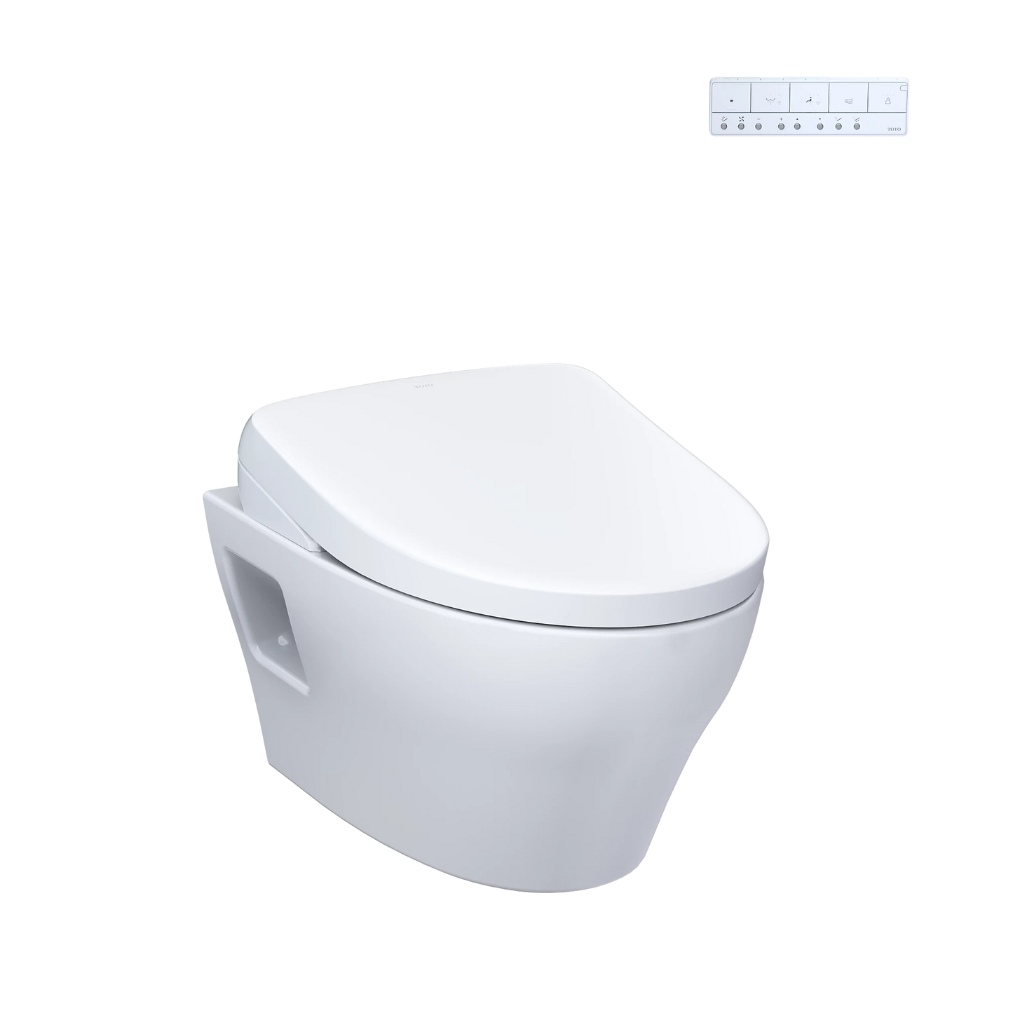 TOTO EP Matte Silver Washlet With S7A Auto-Flush Wall-hung Toilet
