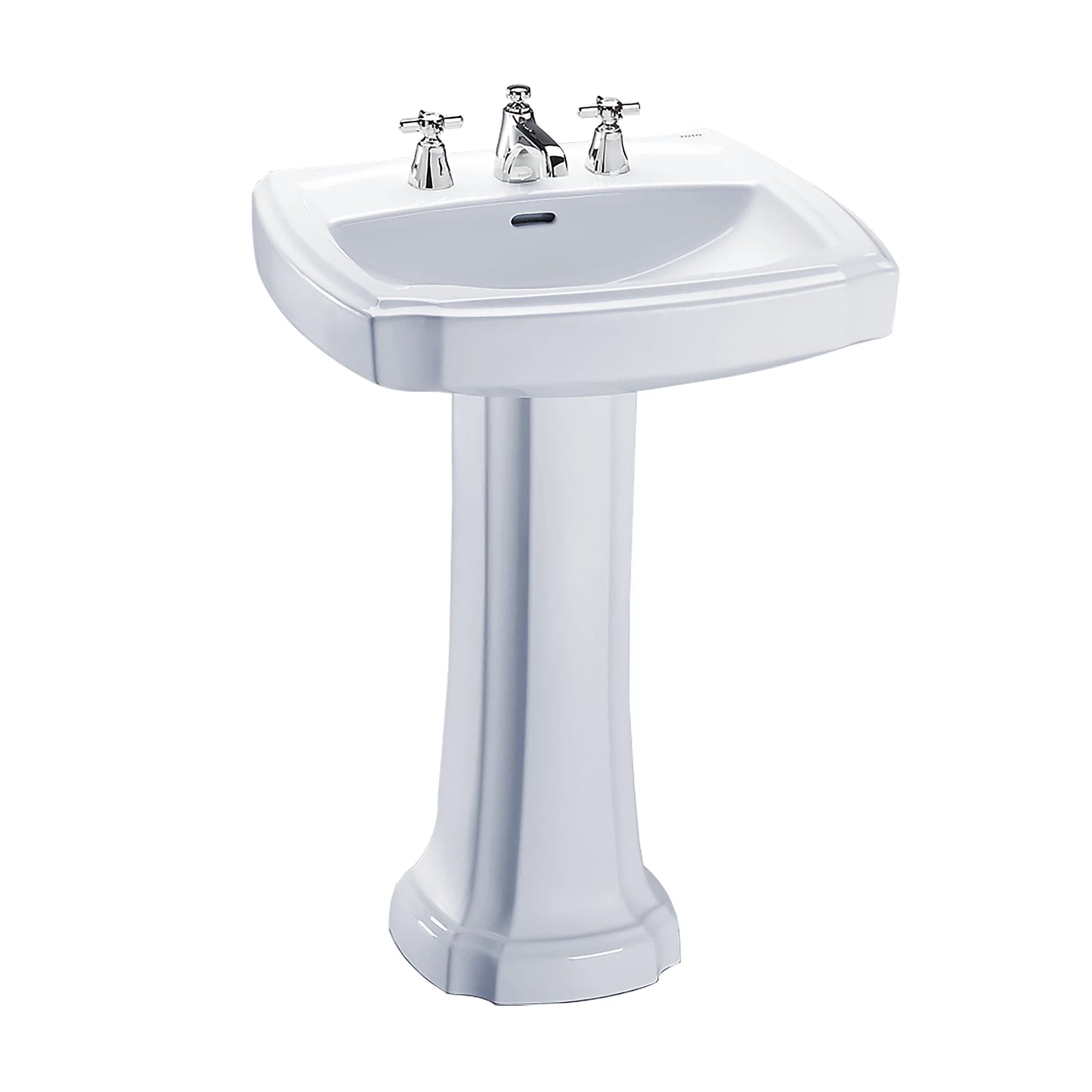 TOTO Guinevere Cotton Pedestal Lavatory With 8" Faucet Centers