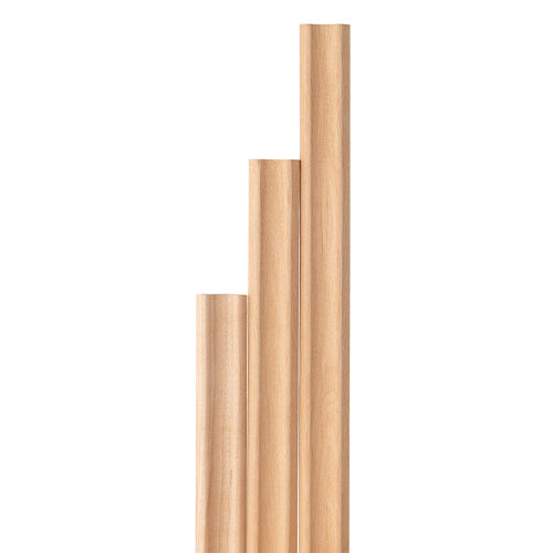 PROSAUNAS Alder 1" x 2" x 8' Natural Alder Wood SI Profile Inside Corner Trim Angle Moulding