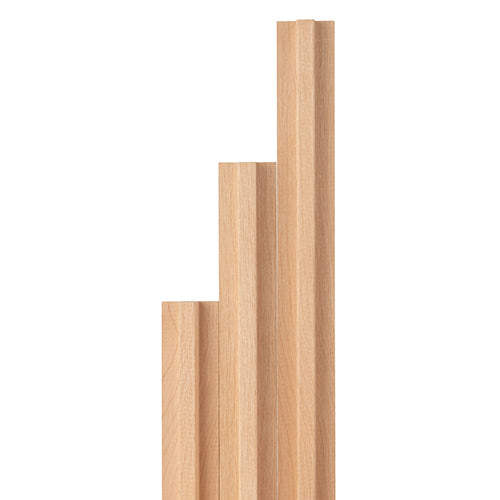 PROSAUNAS Alder 1" x 2" x 8' Natural Alder Wood T- Moulding Trim Moulding