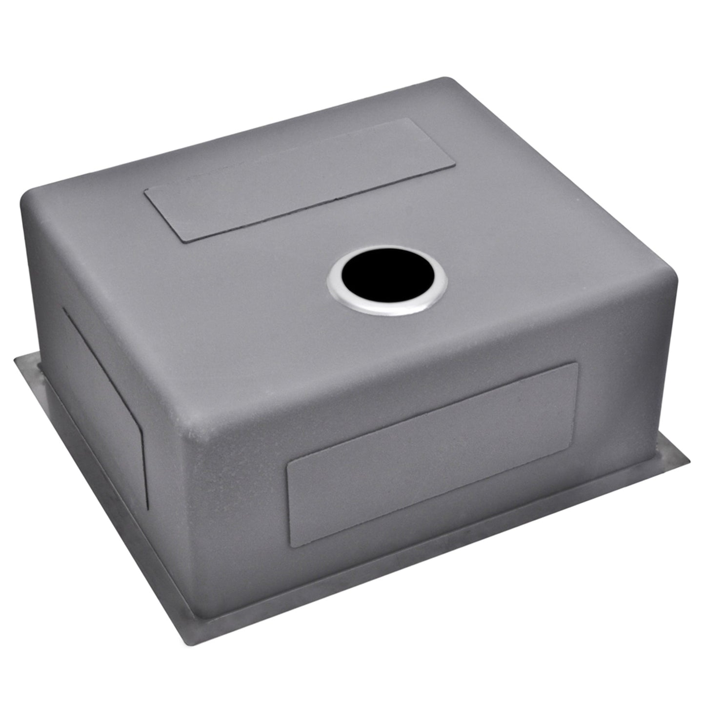 Water Creation Corner Radius Single Bowl Stainless Steel Hand Made Undermount 23 Inch X 20 Inch Sink With Drain And Strainer