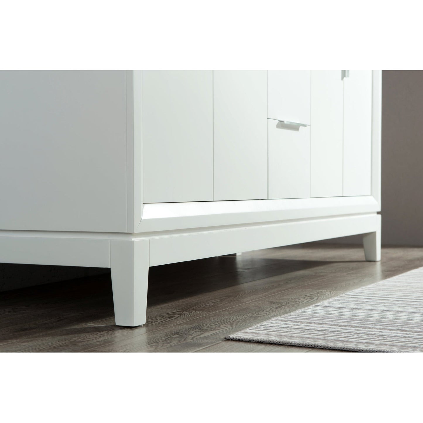 Water Creation Elizabeth 60" Double Sink Carrara White Marble Vanity In Pure White