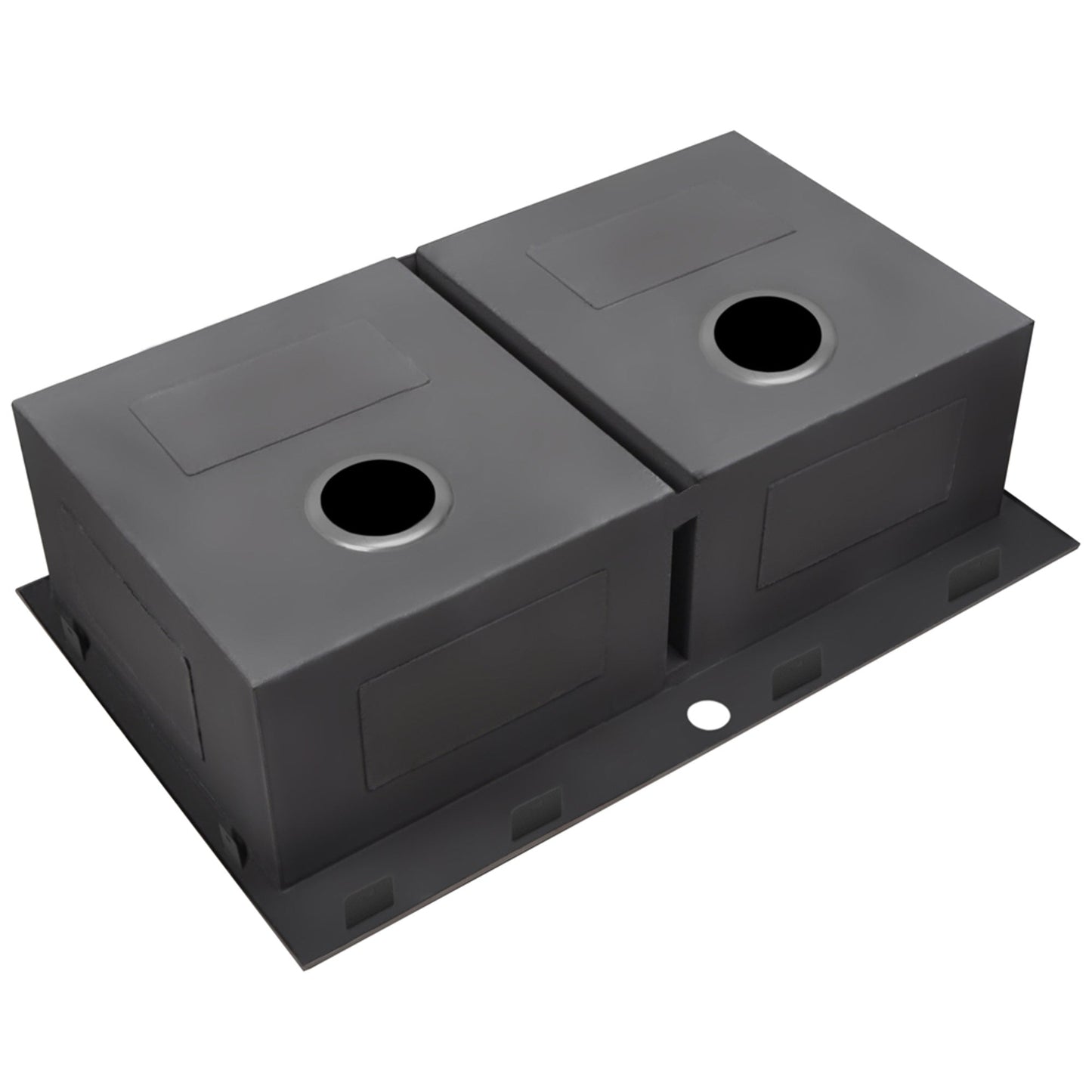 Water Creation Zero Radius 50/50 Double Bowl Stainless Steel Hand Made Drop In 33 Inch X 22 Inch Sink