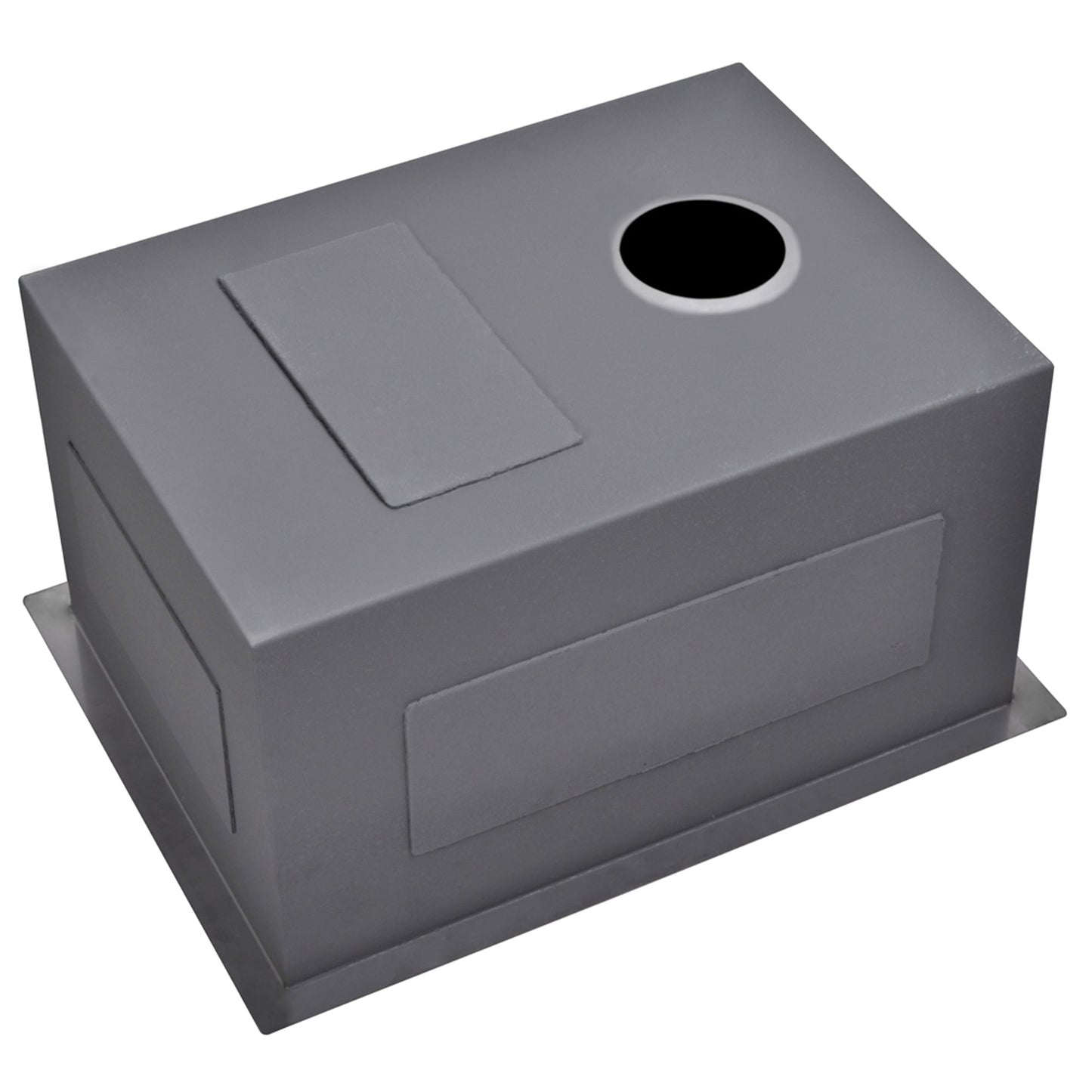 Water Creation Zero Radius Single Bowl Stainless Steel Hand Made Undermount Bar 15 Inch X 20 Inch Sink