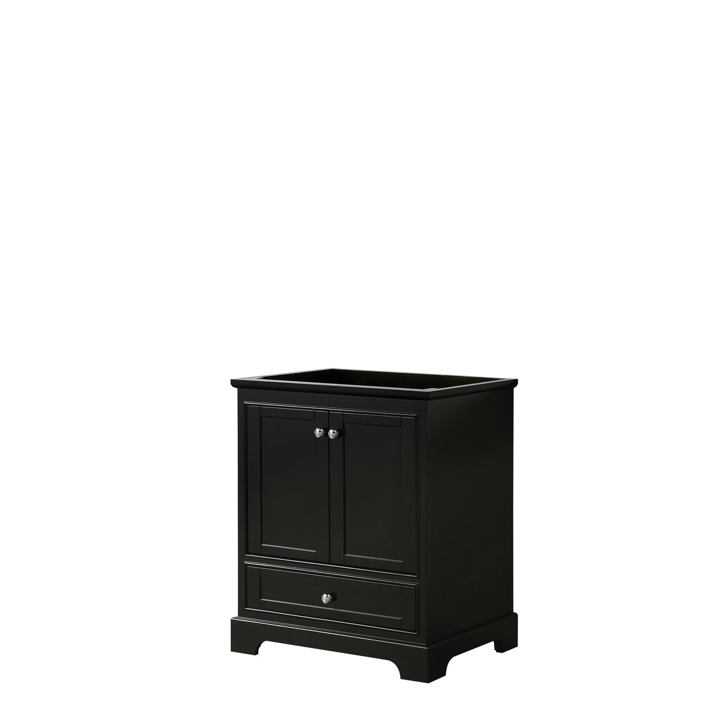 Wyndham Collection Deborah 30" Single Bathroom Vanity in Dark Espresso, No Countertop, No Sink, and No Mirror