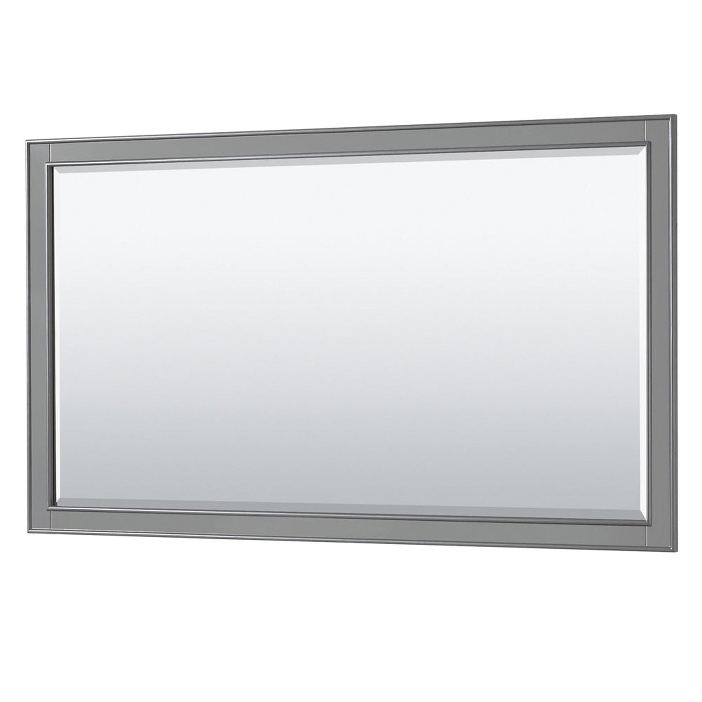 Wyndham Collection Deborah 60" Double Bathroom Vanity in Dark Gray, Light-Vein Carrara Cultured Marble Countertop, Undermount Square Sinks, 58" Mirror
