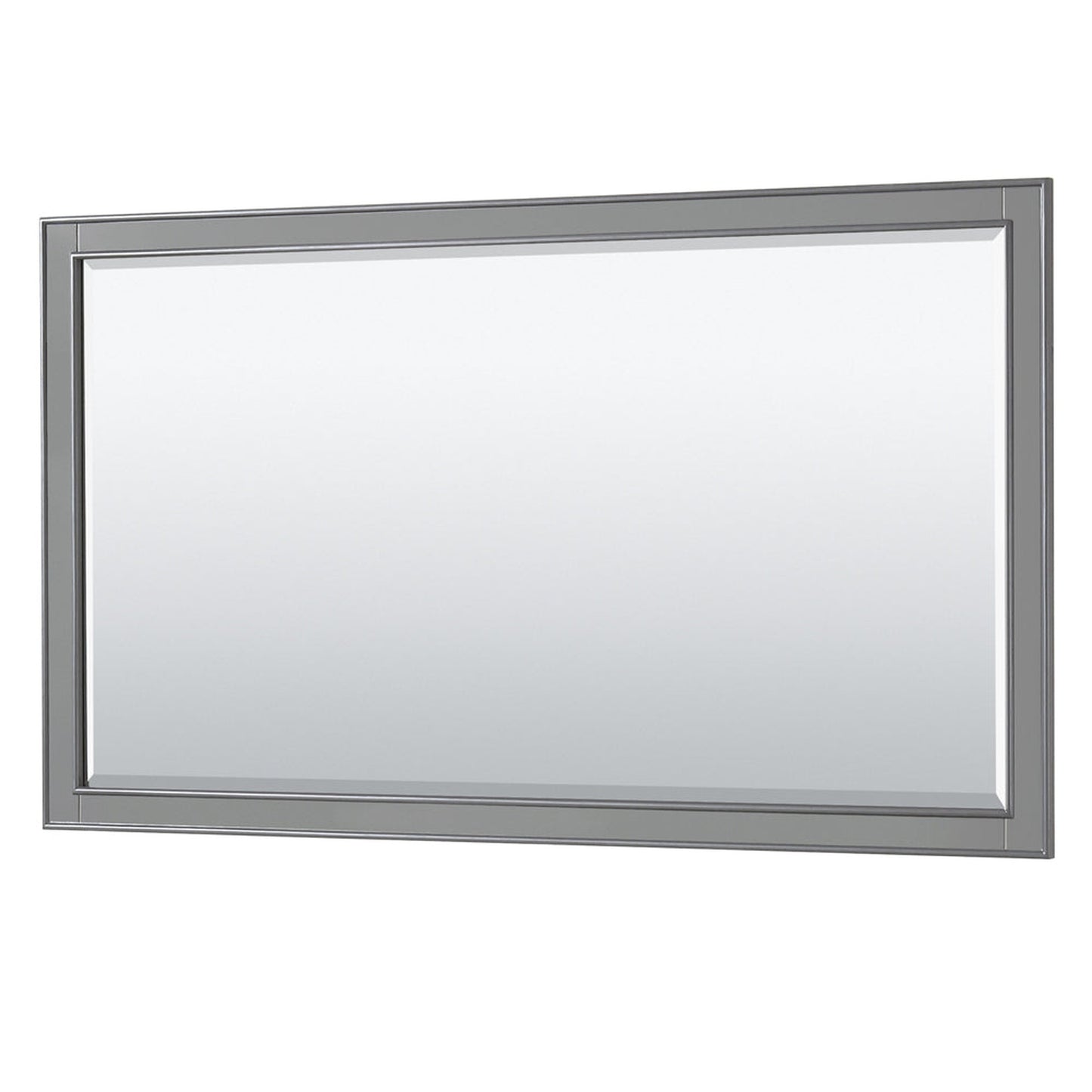 Wyndham Collection Deborah 60" Double Bathroom Vanity in Dark Gray, White Carrara Marble Countertop, Undermount Oval Sinks, and 58" Mirror