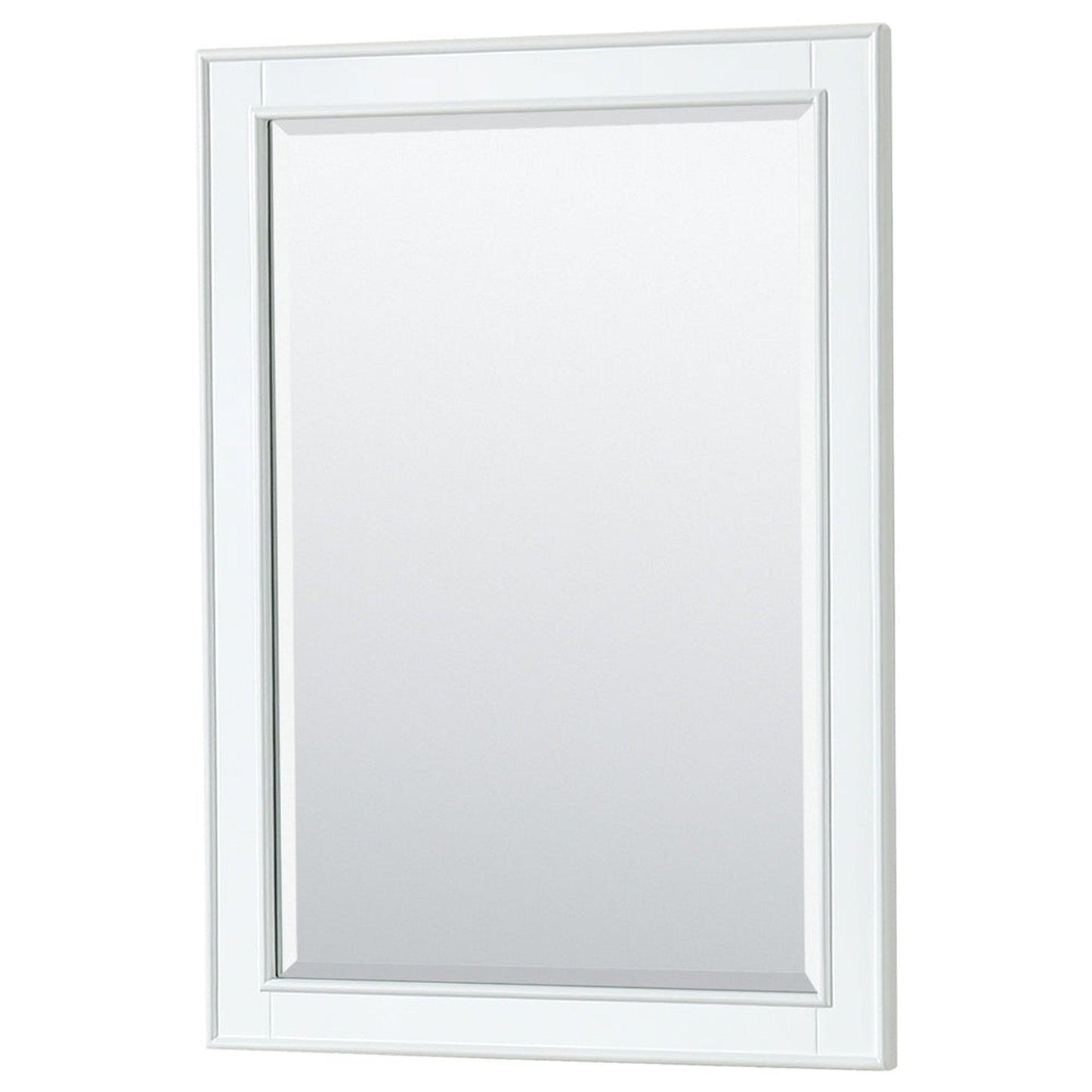 Wyndham Collection Deborah 80" Double Bathroom Vanity in White, White Carrara Marble Countertop, Undermount Oval Sinks, and 24" Mirror