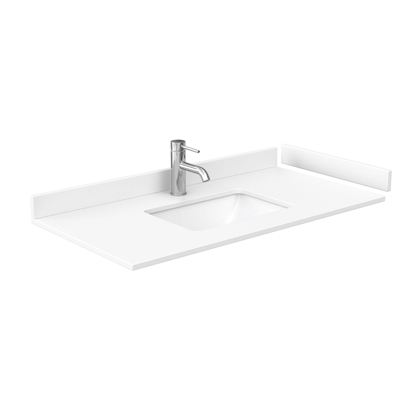 Wyndham Collection Maroni 42" Single Bathroom Vanity in Light Straw, White Cultured Marble Countertop, Undermount Square Sink, Matte Black Trim