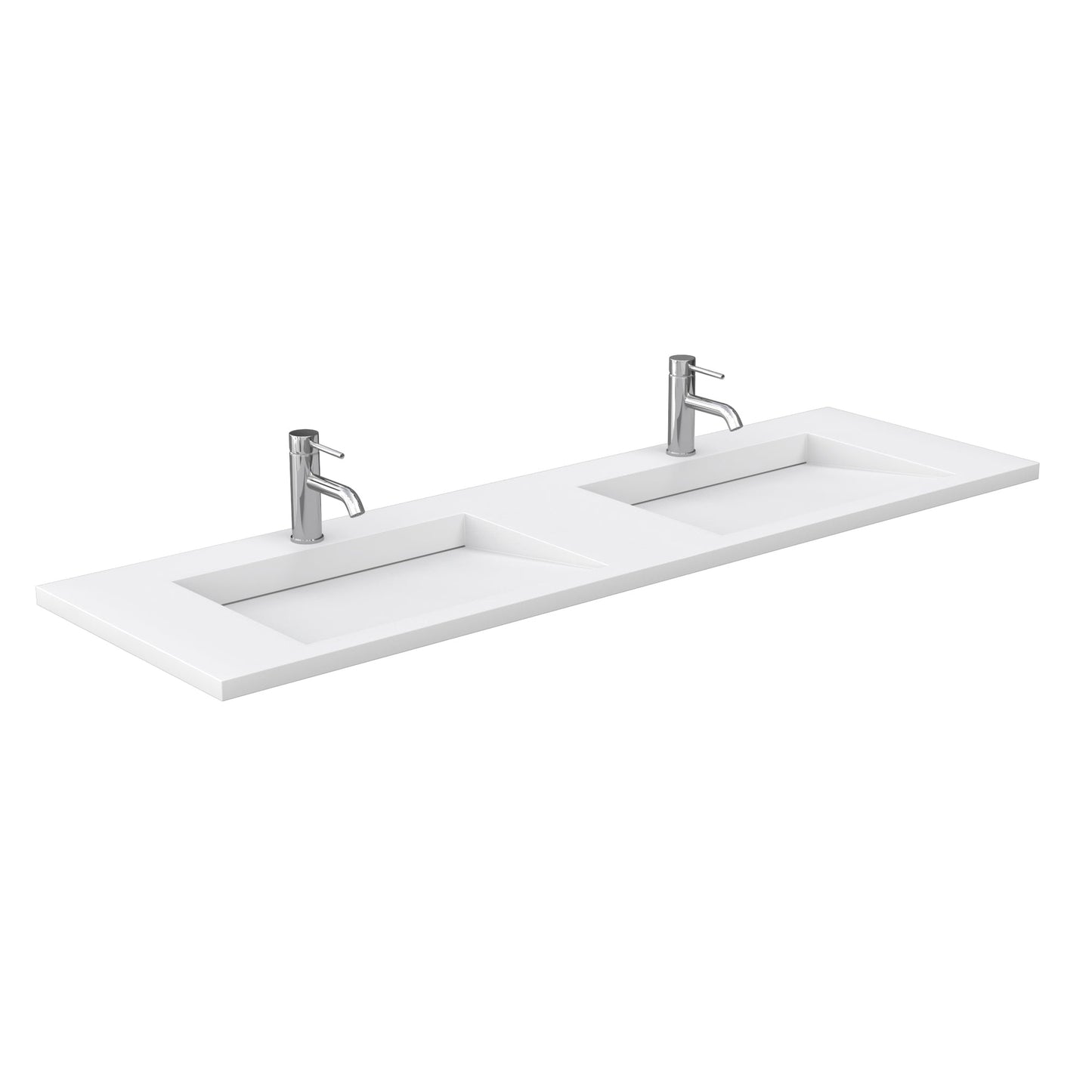 Wyndham Collection Maroni 72" Double Bathroom Vanity in Light Straw, 1.25" Thick Matte White Solid Surface Countertop, Integrated Sinks