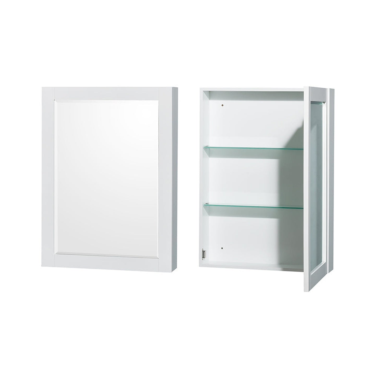 Wyndham Collection Sheffield 72" Double Bathroom Vanity in White, White Cultured Marble Countertop, Undermount Square Sinks, Medicine Cabinet