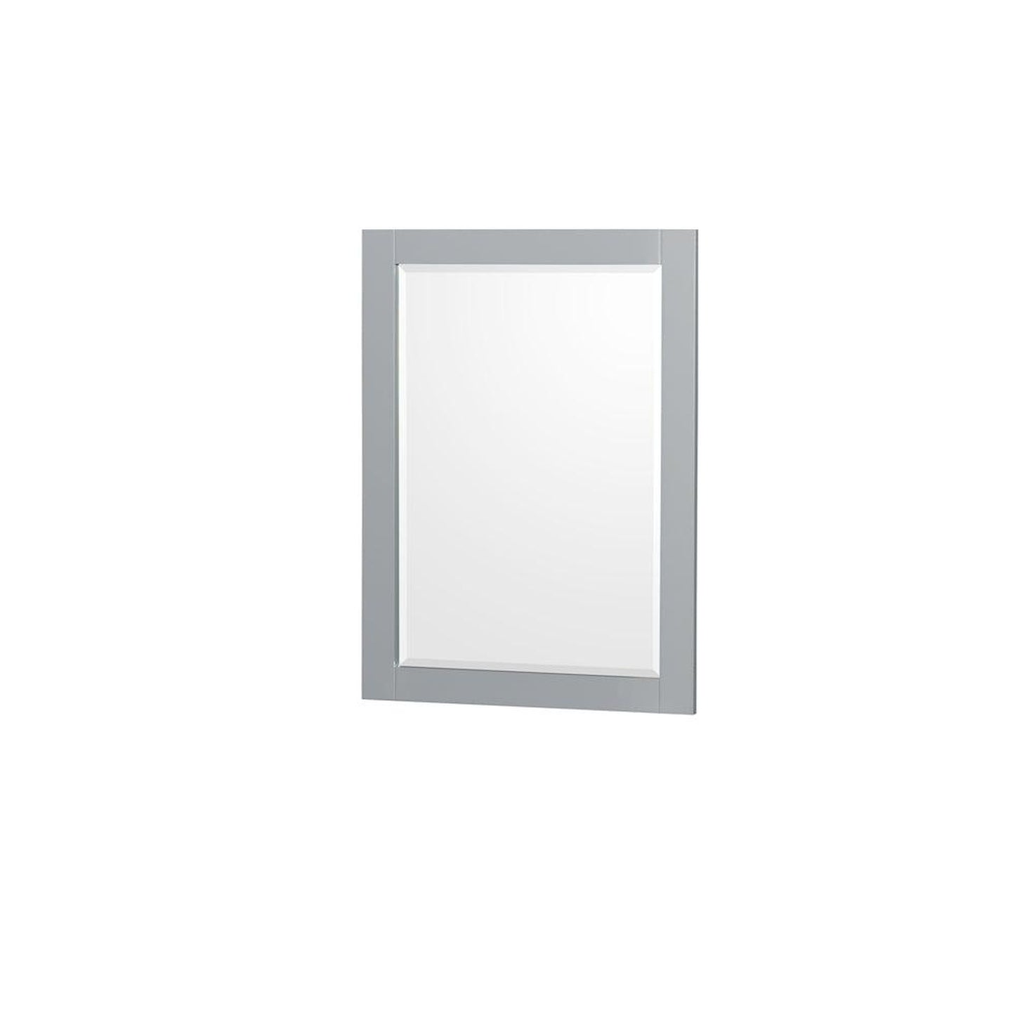 Wyndham Collection Sheffield 80" Double Bathroom Vanity in Gray, White Quartz Countertop, Undermount Square Sinks, 24" Mirror