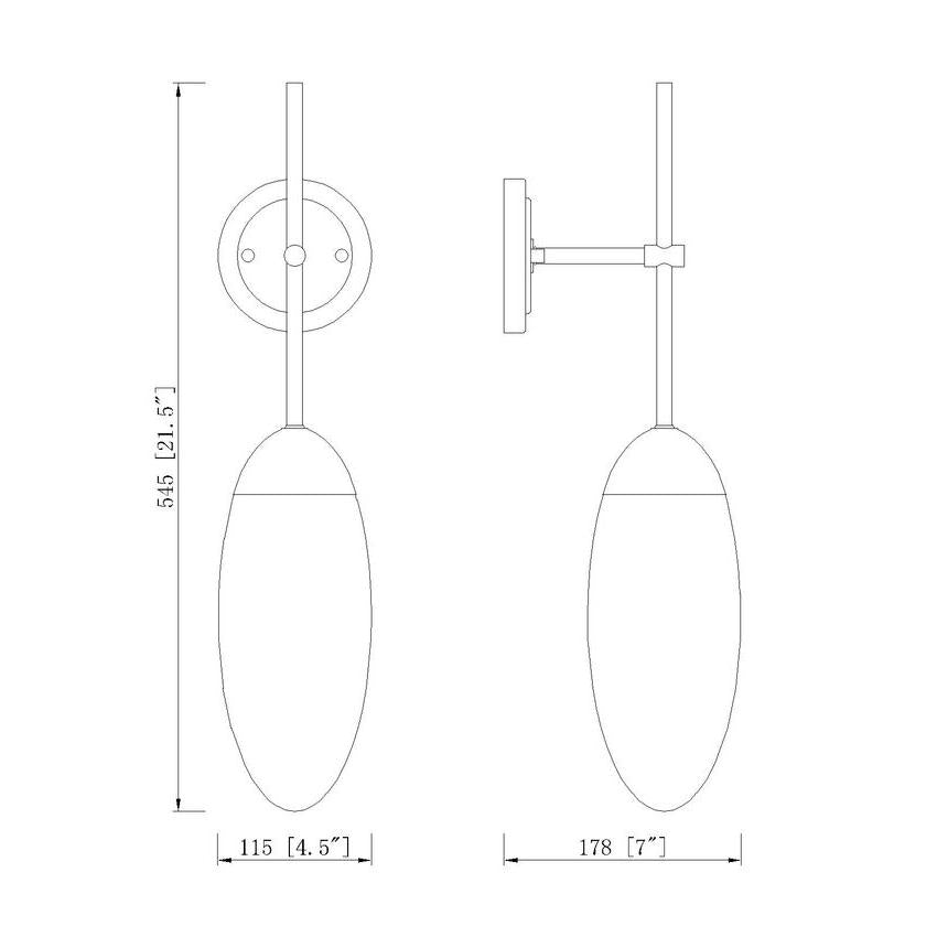 Z-Lite Arden 1-Light Rubbed Brass Iron Frame Clear Glass Shade Wall Sconce