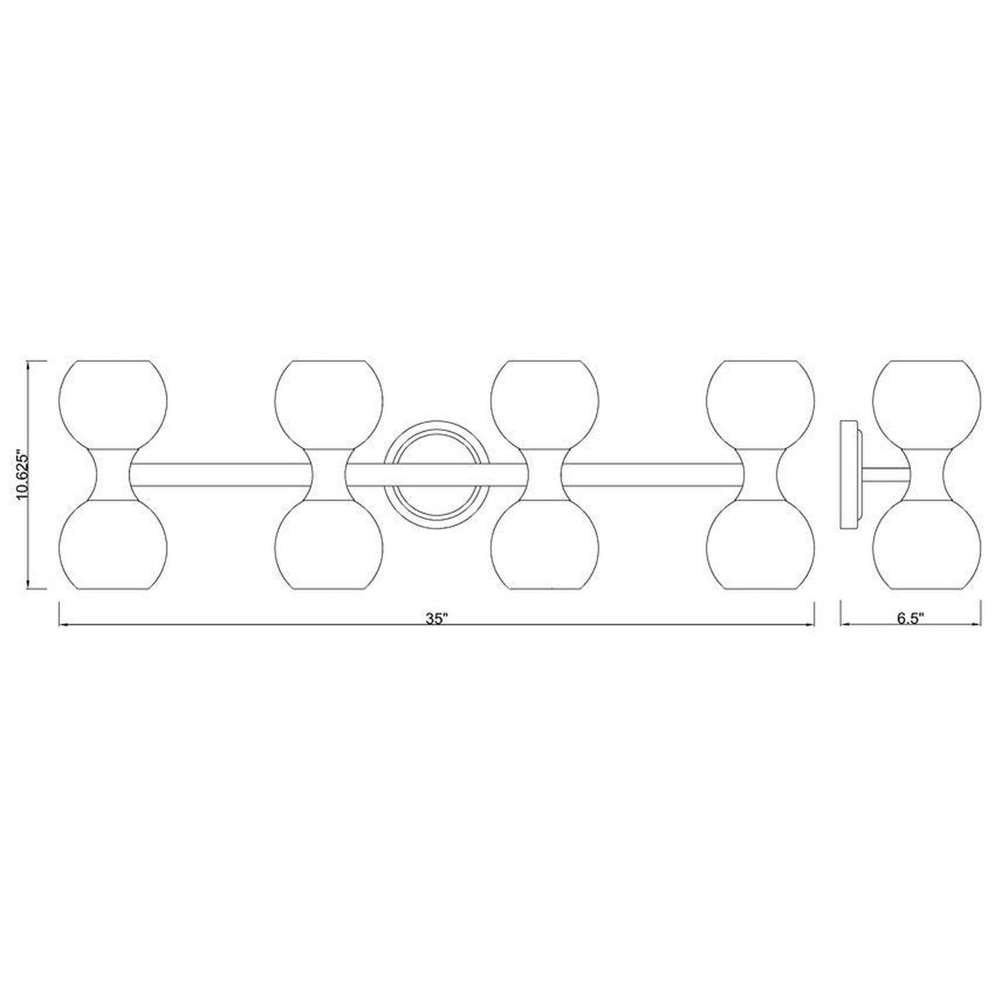 Z-Lite Artemis 5" 4-Light Chrome and Matte Opal Glass Shade Vanity Light