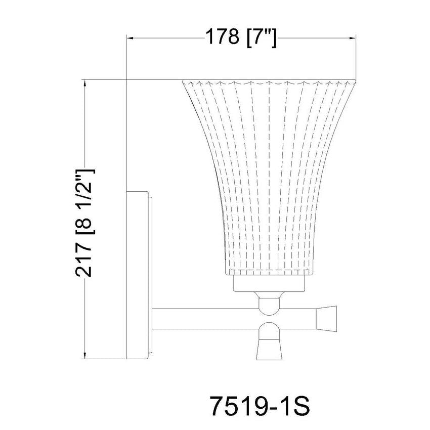 Z-Lite Belle 1-Light Medium Bulb Base Matte Black Steel Frame Clear Glass Shade Wall Sconce