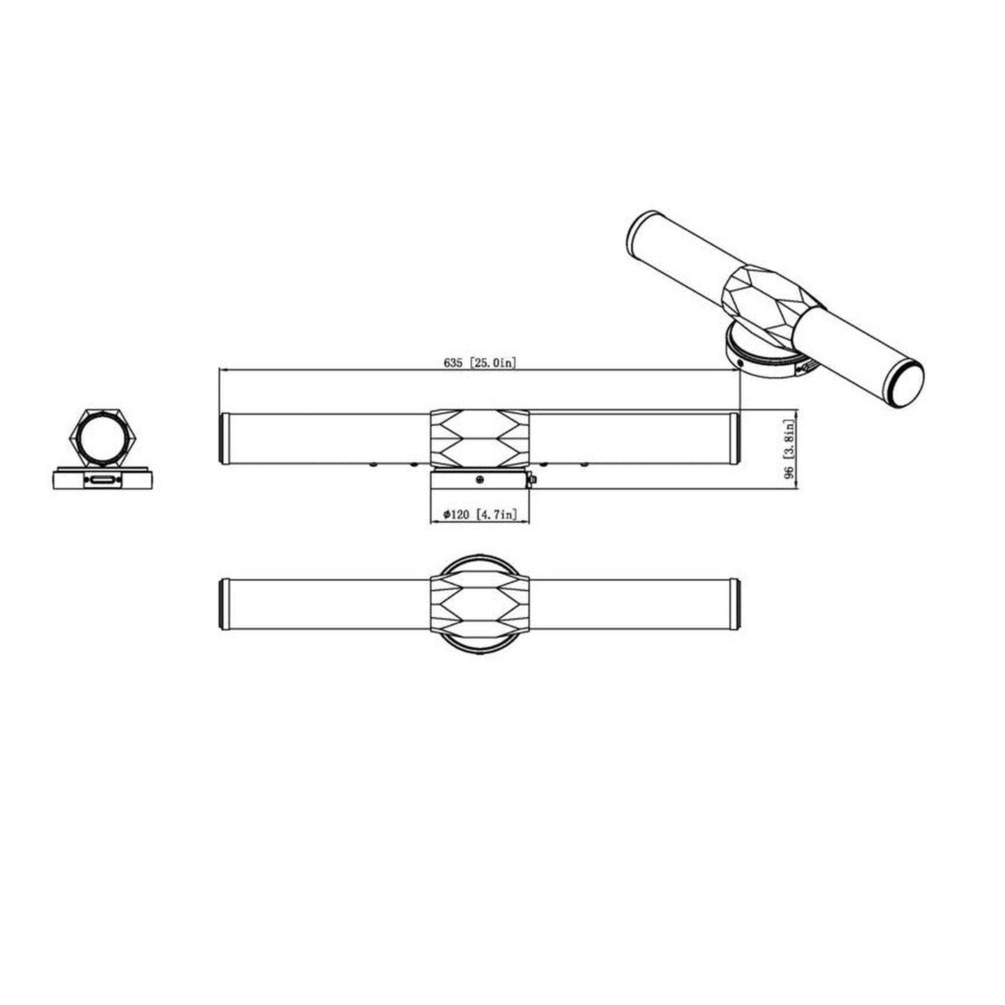Z-Lite Cooper 25" 1-Light LED Chrome and Frosted Shade Vanity Light