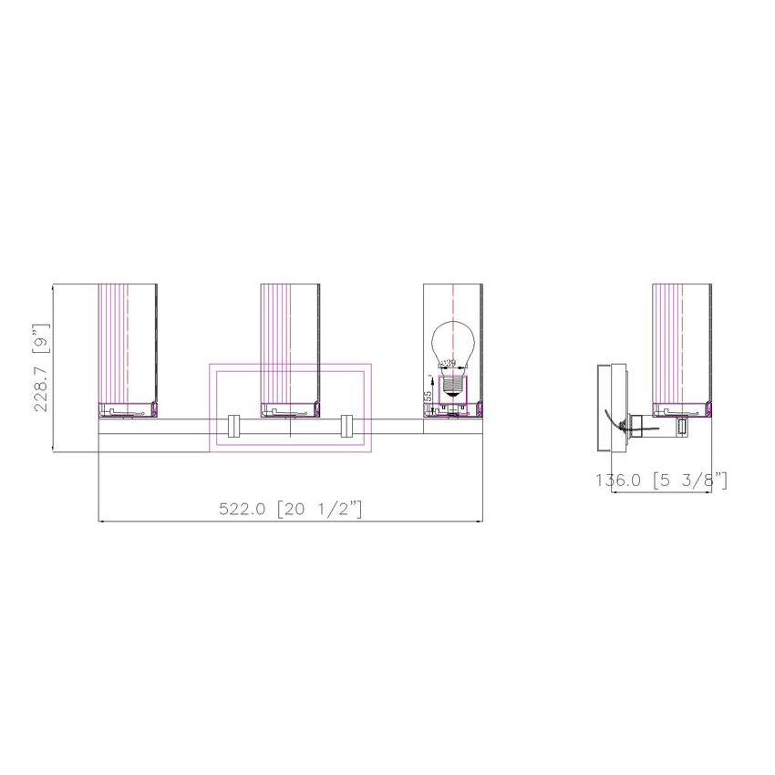 Z-Lite Danica 3-Light Medium Bulb Base Brushed Nickel Steel White Glass Shade Vanity Light