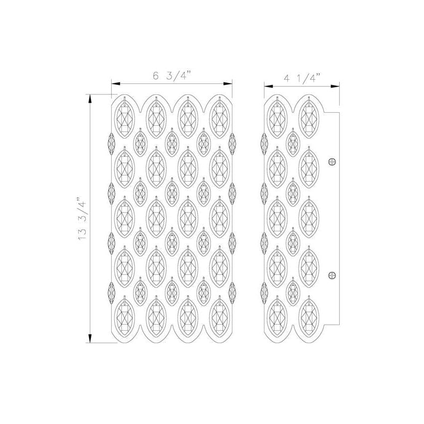 Z-Lite Dealey 2-Light Heirloom Brass Steel and K9 Crystal Shade Wall Sconce
