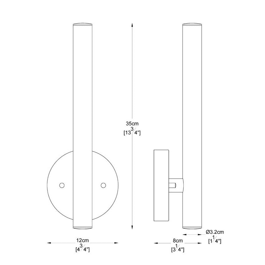 Z-Lite Forest 5" 2-Light LED Modern Gold Steel Wall Sconce