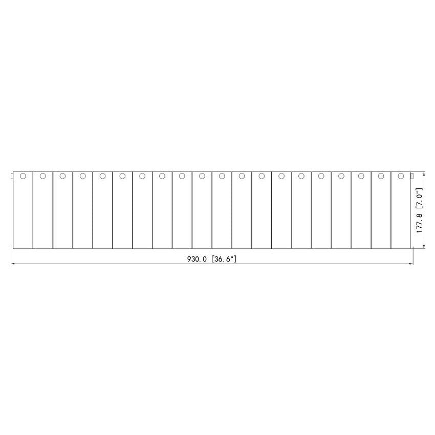 Z-Lite Glacier 37" 5-Light Matte Black Clear Glass Shade Vanity Light