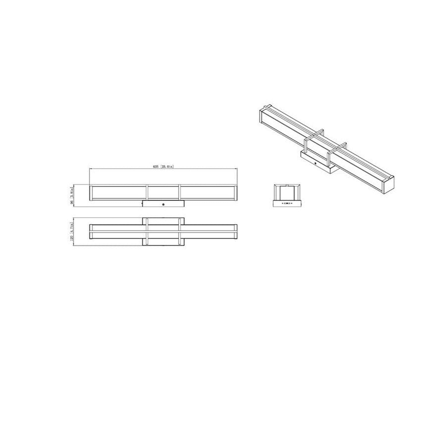 Z-Lite Harrison 25" 1-Light LED Brushed Nickel and Frosted Shade Vanity Light