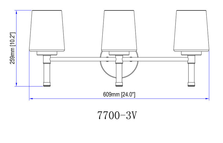 Z-Lite Henri 24" 3-Light Brushed Nickel Steel Frame White Opal Glass Shade Vanity Lighting